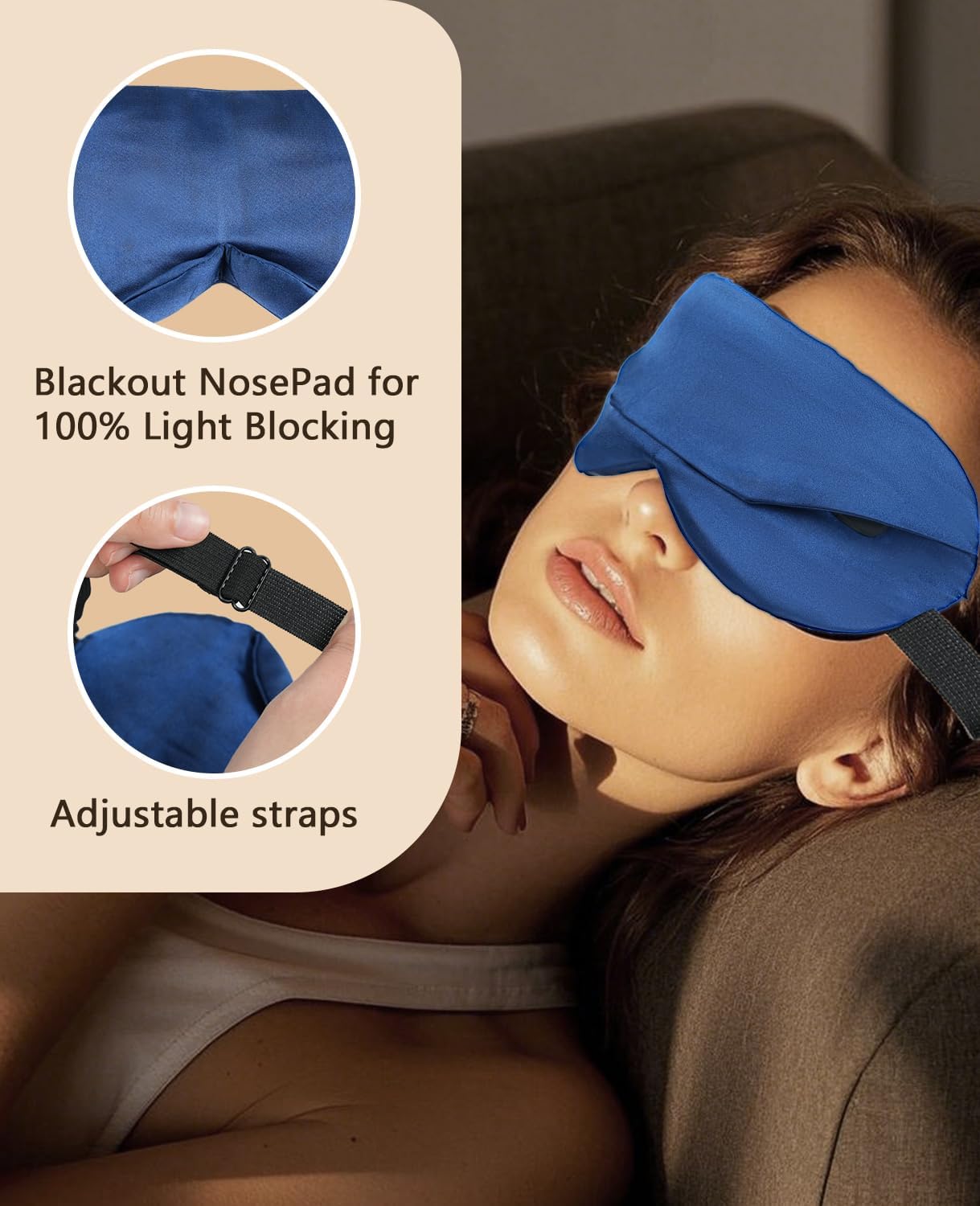 Heated Eye Mask, Warm Eye Compress for Dry Eyes Blepharitis Stye Moist Hot Relief ， Electric Blackout Cordless Heating Pad for Traveler Computer Tied Eyes，Washable Rechargeable Sleeping Mask Gift