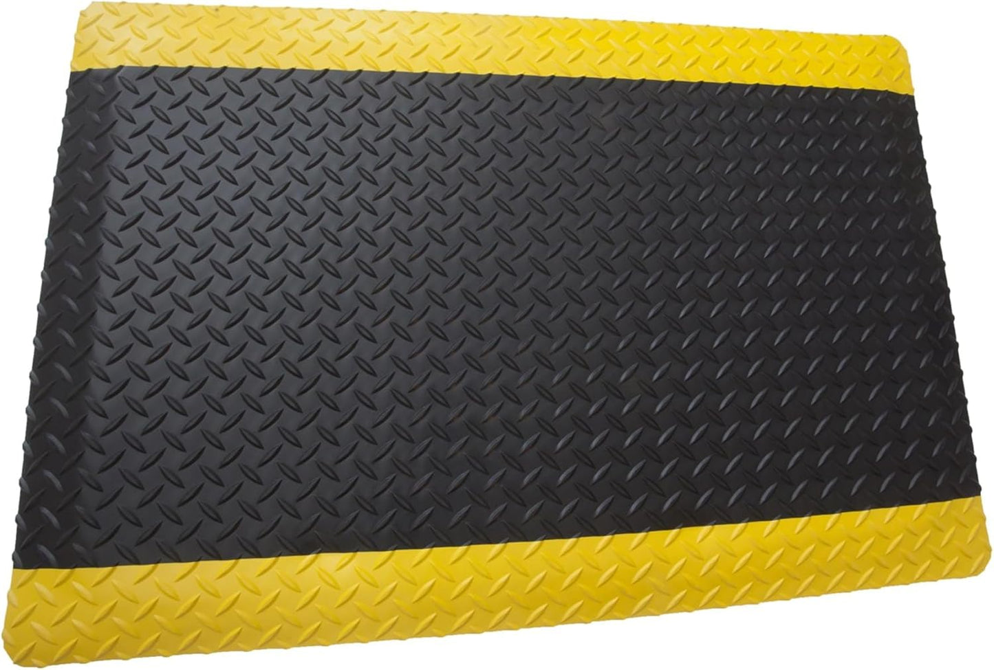 Rhino Mats, American Classic Diamond Anti-Fatigue Mats, Industrial Ergonomic Comfort Standing Mat for Work, Home, Garage, Office, Kitchen or Anywhere (Black/Yellow 1" Thick, 3 FT. x 4 FT.)