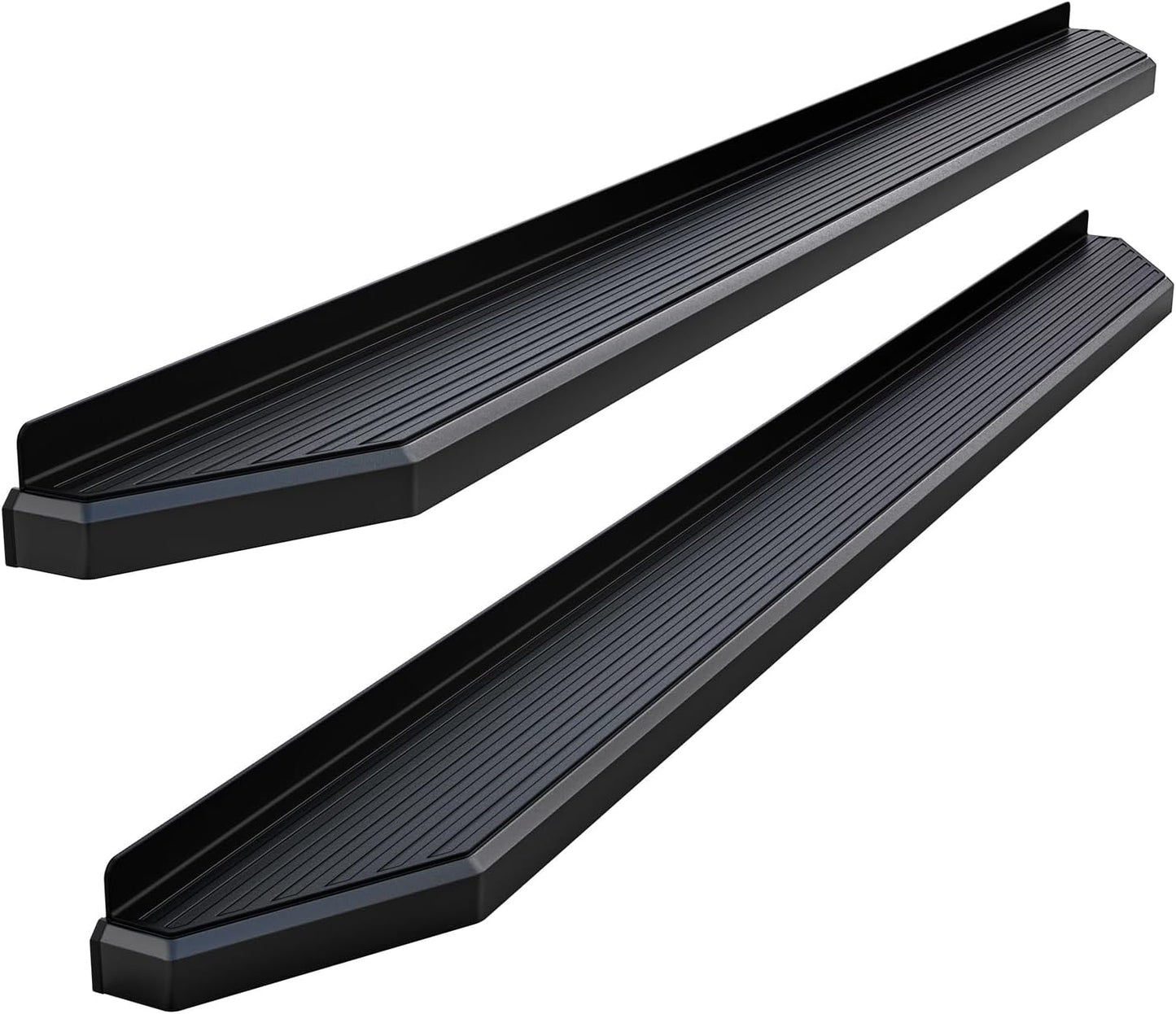 APS 6-inch (Black Stainless Steel Flat Style) Running Boards Nerf Bars Side Steps Compatible with Ram 1500 2009-2018 Crew Cab & Ram 2500 3500 2010-2024