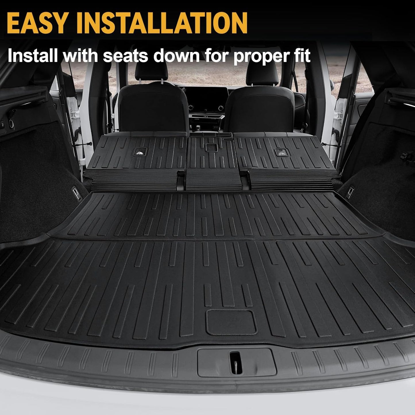Floor Mats Set for 2023-2025 Lexus RX350/RX350H/RX500h(Not for RX450h & PHEV) Accessories, All Weather Floor Mats with Cargo Mat TPE - Includes Backrest Protectors & Door Sill Guards