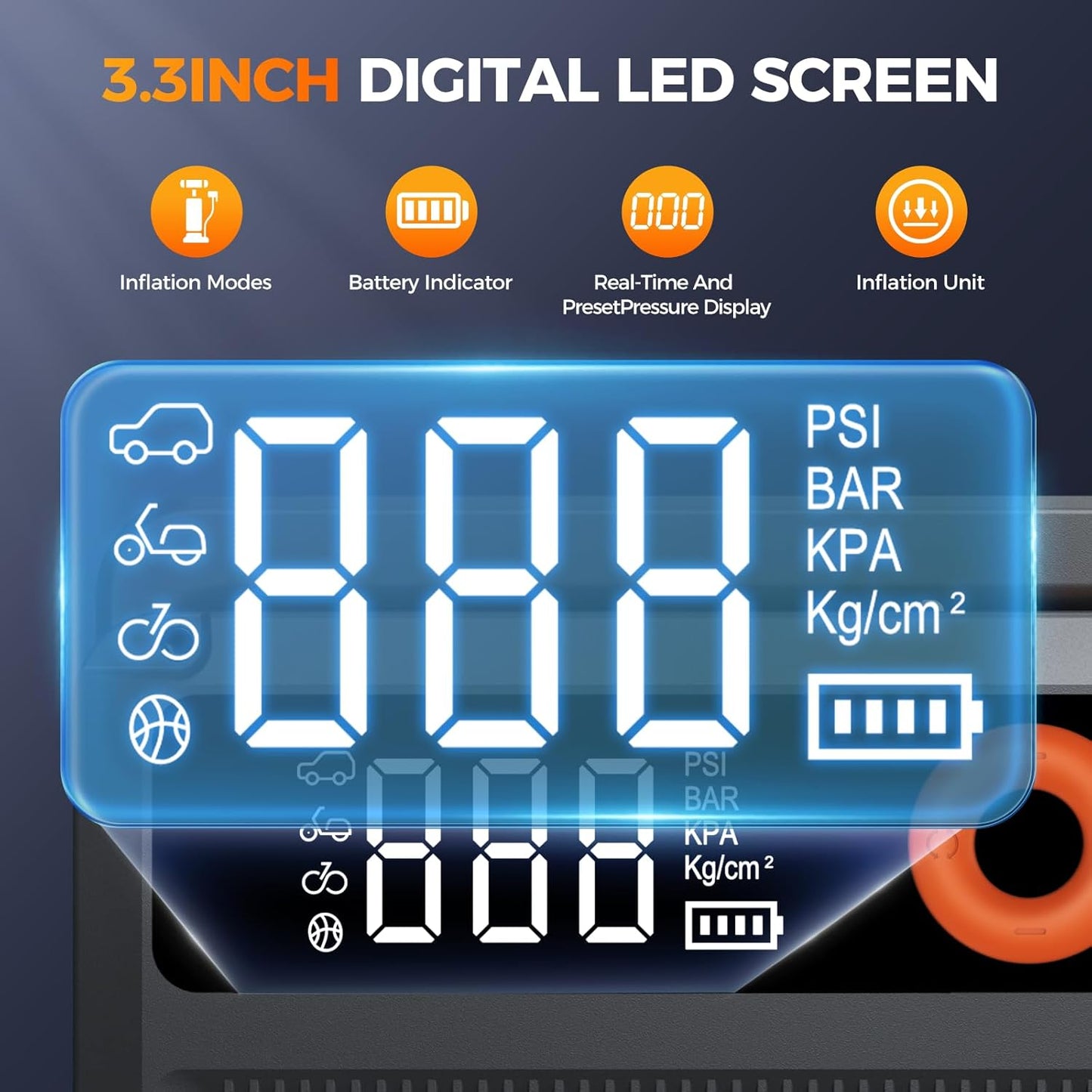 Car Battery Jump Starter with Air Compressor 6000A 150PSI Portable Car Battery Jump Starter (All Gas/12L Diesel) with Auto-Shutoff Tire Inflator, 12V Jump Box with Portable Jumper Cables