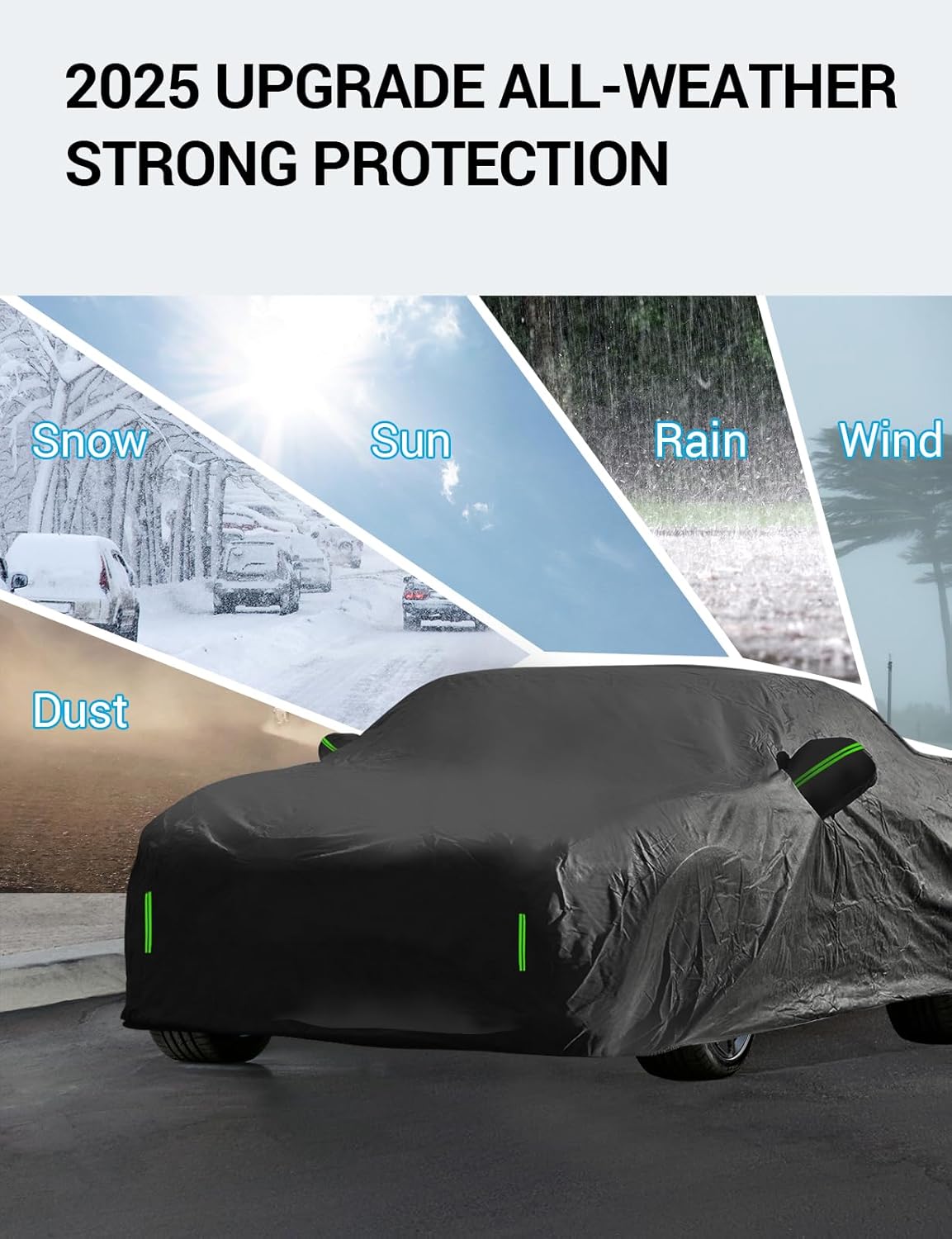 Proadsy 2025 Upgrade Car Cover Compatible with Chevrolet Chevy Camaro 2010-2024 2025 Windproof All Weather Waterproof Sun Rain UV Dust Snow Protection Outdoor Covers