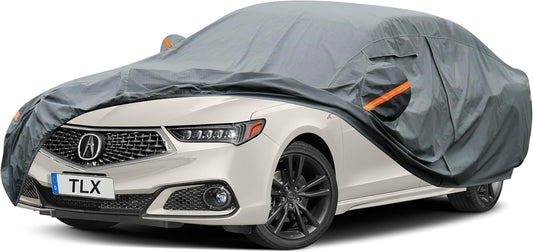Premium Car Cover Custom Fit Acura TLX (2014-2025), 16 Layers Heavy Duty Car Cover Waterproof All Weather with Zipper Door for Sun Rain Snow Dust Uv Protection