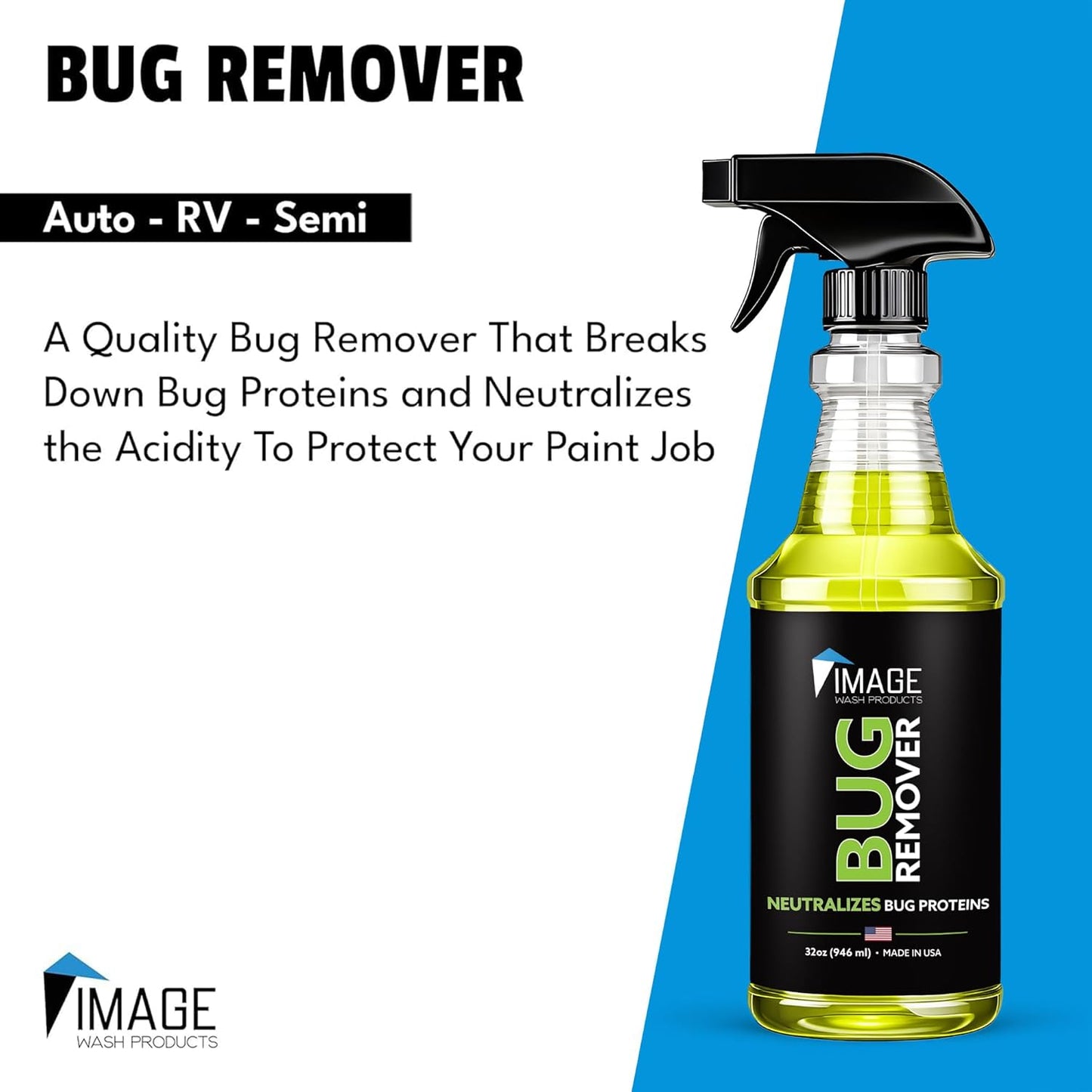 Image Wash Products Bug Remover – 32oz Best Bug Remover for Cars/Truck Exterior | Bug Cleaner for Vehicles, Car Bug Remover Spray, Bug Off Car Cleaner, Bug Wash for Cars