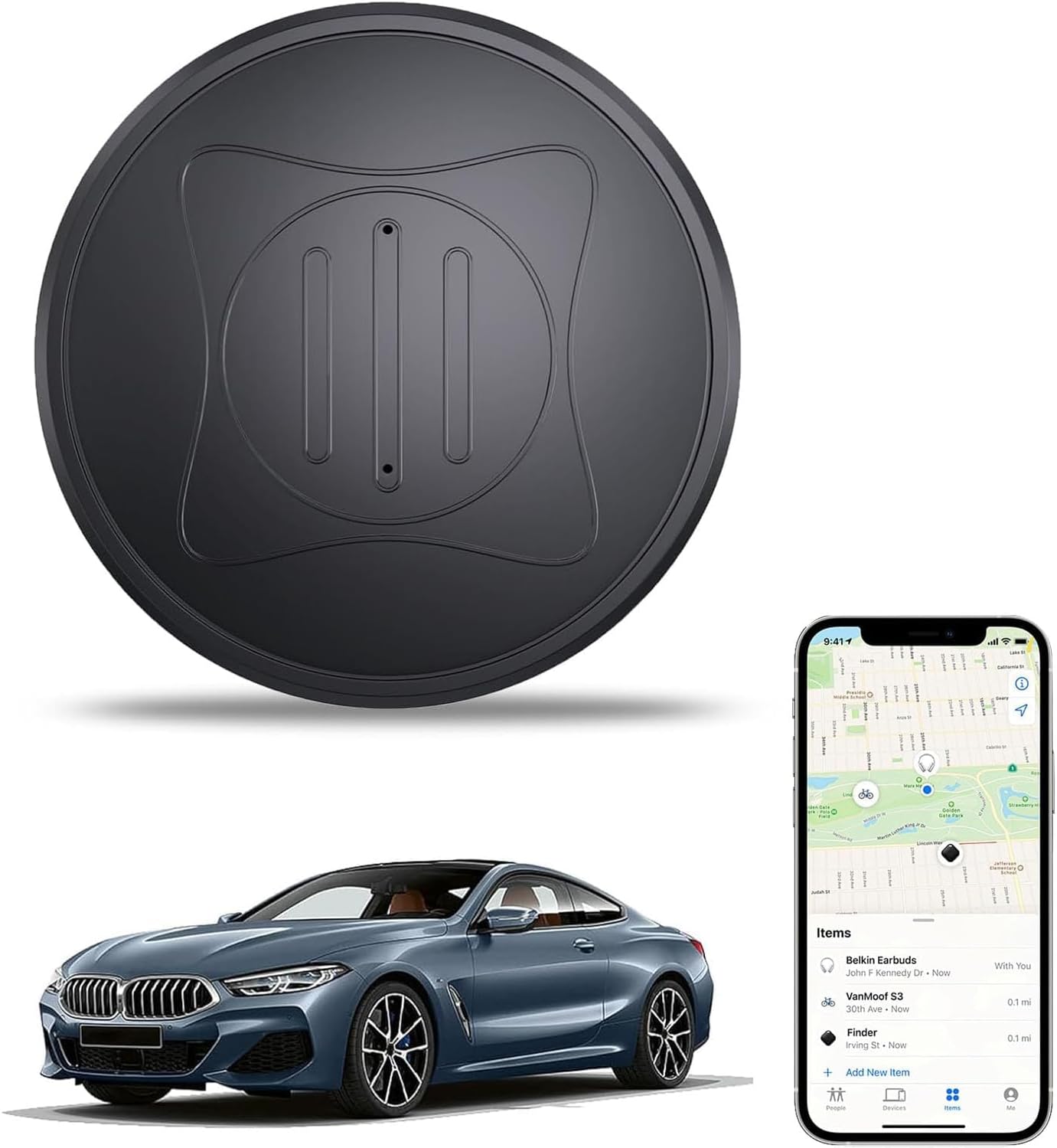 Mini GPS Tracker for Vehicles - Magnetic Real-Time GPS Tracker,Tracking Devices for Cars Hidden,Global Coverage Location Tracker for Kids,Dogs,Trucks/Person,No Subscription Required/No Monthly Fee
