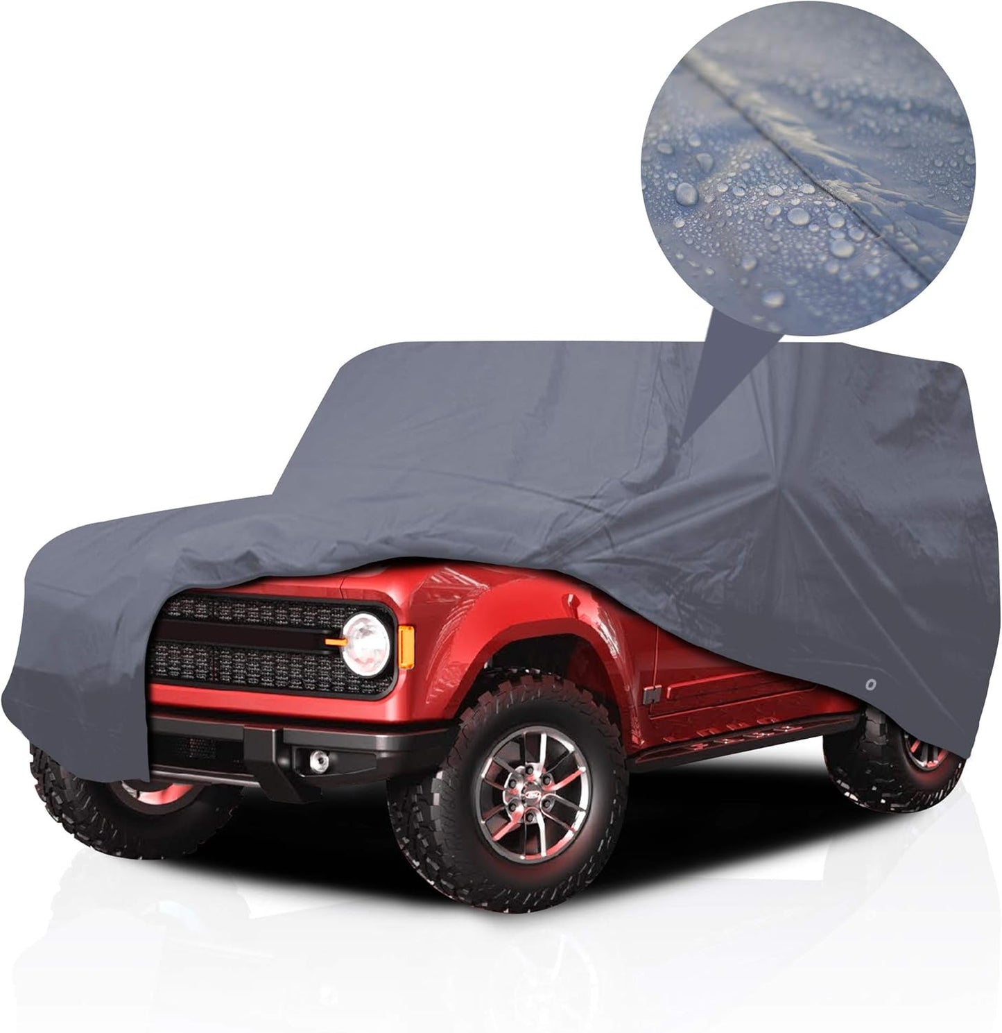 USCarCover Supreme All Weather Protection, Breathable Car Cover for Jeep TJ 1997-2006 SUV 2-Door Upgraded Fabric Pollution, Dust, Sun, Snow, Rain