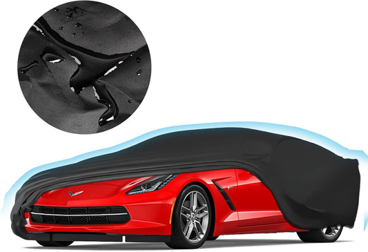 Proadsy 2025 Upgrade Car Cover Compatible with C7 Corvette 2014-2019 Windproof All Weather Waterproof Sun Rain UV Dust Snow Protection Outdoor Covers