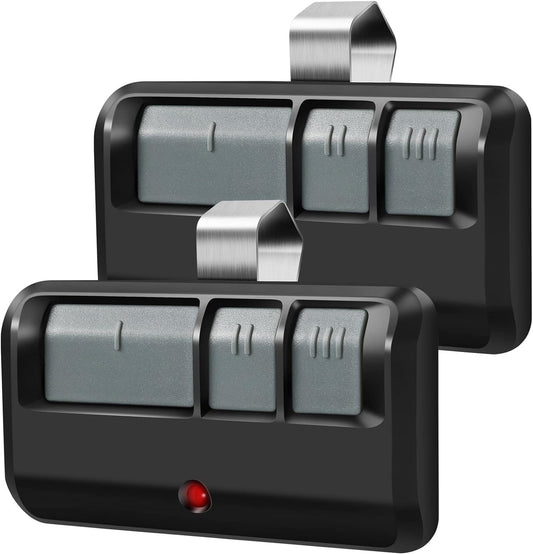 2 Garage Door Opener Remote,for LiftMaster Chamberlain Openers with Purple Yellow Green Orange Red Learn Button,893MAX 953EV/EVC,Visor Clip (3-Button)