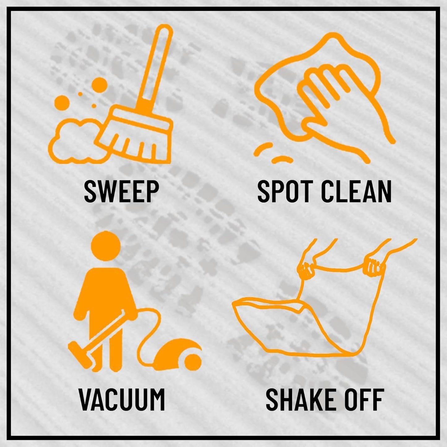 Ottomanson 3'11" x 12' Hallway Runner with Scraper Pile - Extra Durable Non-Slip Rug Mat for Indoor & Outdoor Use - Ideal for Kitchen, Entryway & Garage - High-Traffic Carpet, Gray