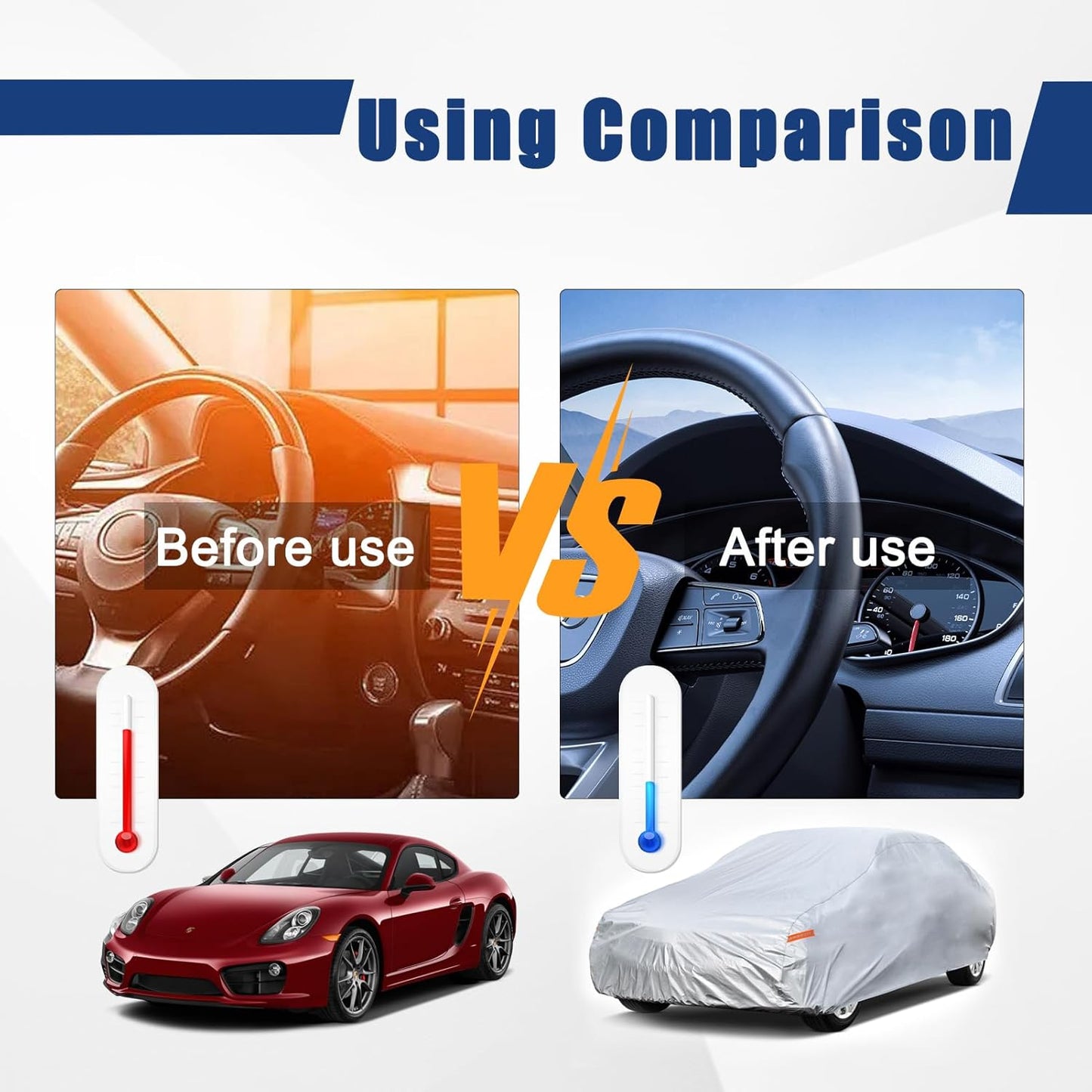 Kayme 6 Layers Car Cover Custom Fit for Porsche 911 Coupe Convertible Targa (2011-2025) Waterproof All Weather for Automobiles, Outdoor Full Cover Rain Sun UV Protection.Silver