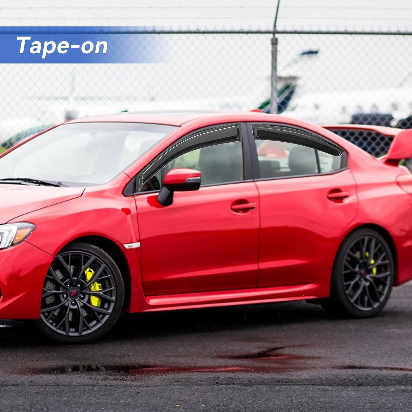 Window Visors Rain Guards Shield Compatible with 2015-2021 Subaru WRX, Window Wind Deflectors Vent Shades for 15-21 Premium Limited STi