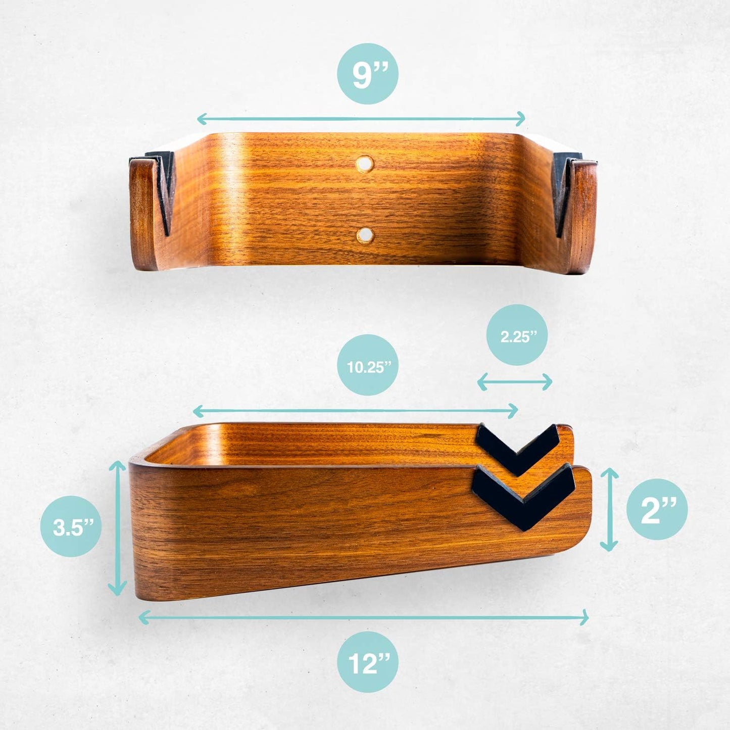 WOKK Wooden Bike Wall Mount - Horizontal Bicycle Wall mount for Home or Garage, Wall Bike Rack for apartment, Your Elegant Indoor Bike Storage