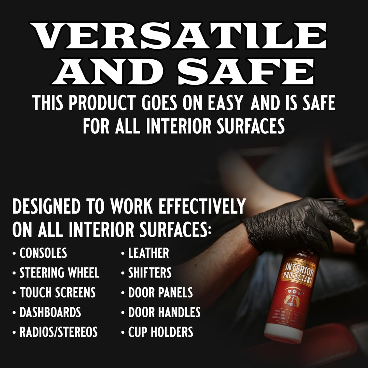 SOCAR Finishing Touch Interior Protectant - 16 fl oz, Professional Grade Dressing for Plastic, Vinyl, Leather. Restores New Car Look, Non-Greasy Residue, Blocks Dust, Harmful UV Rays, Pleasant Smell