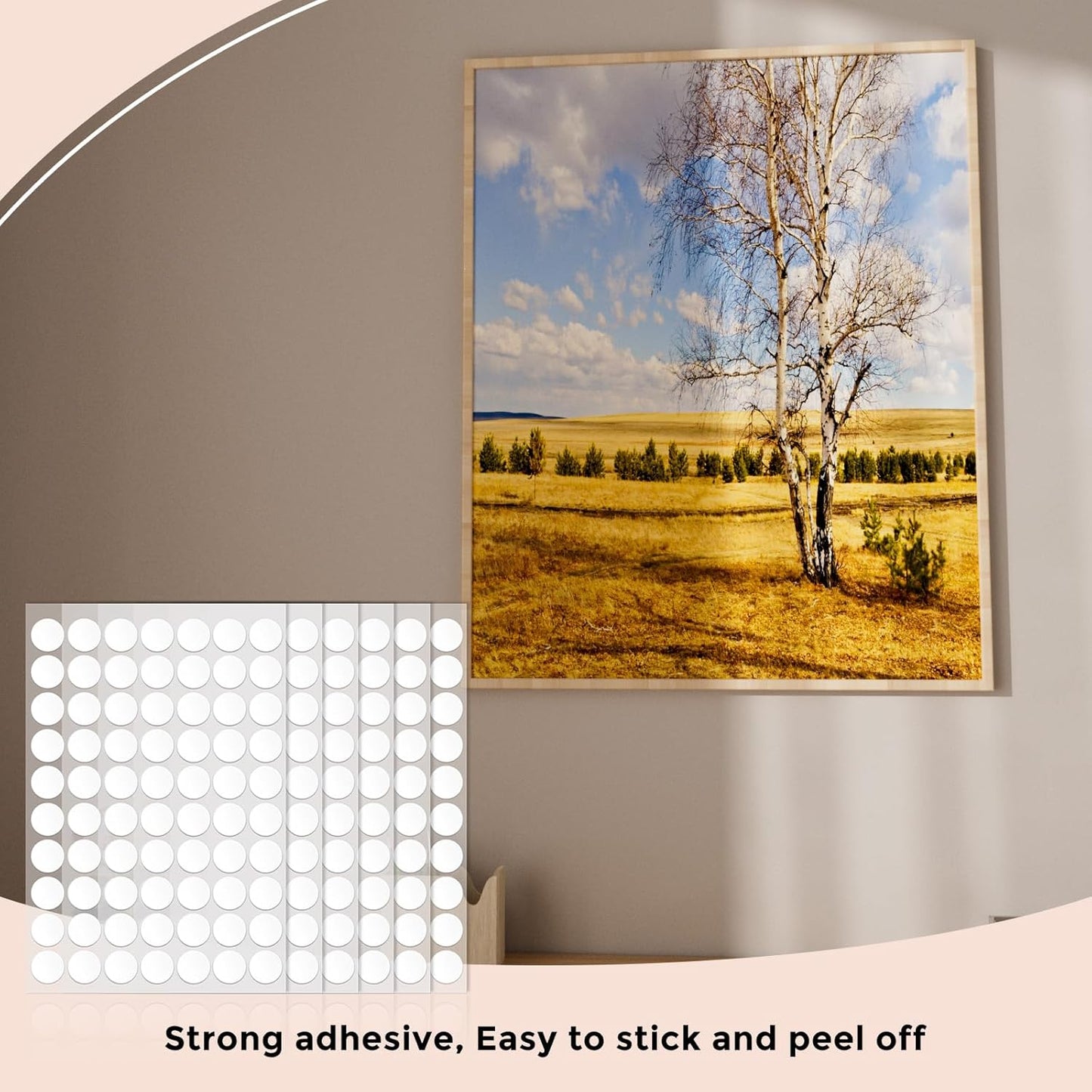 420pcs Double Sided Tape Wall Nano Sticky Dots Mounting Putty Two Sided Adhesive Strips Museum Putty Sticky Tack No Traces - Crafts Poster Decoration Picture Hanging Crafting Party - 0.8" Round