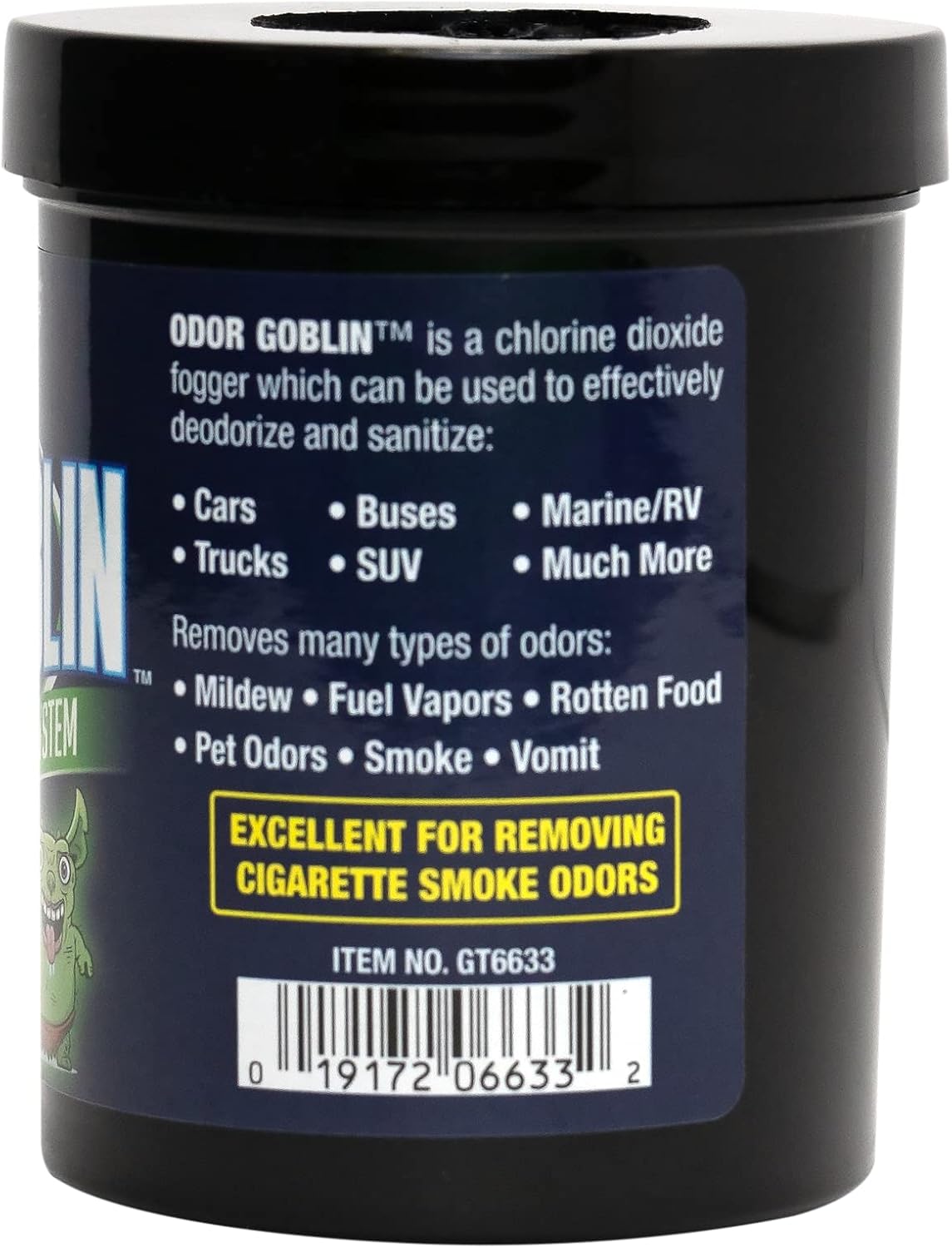 Odor Goblin, Chlorine Dioxide Fogger Odor Elimination System. Removes Many Types of Odors from Cars, Buses, Marine/RV, Trucks, SUV and Much More