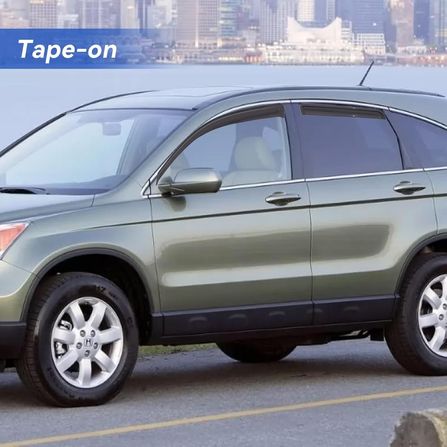 Window Visors Rain Guards for 2007 2008 2009 2010 2011 Honda CRV, Out-Channel Window Vent Wind Deflectors Visors Shades for 07-11 CR-V SUV