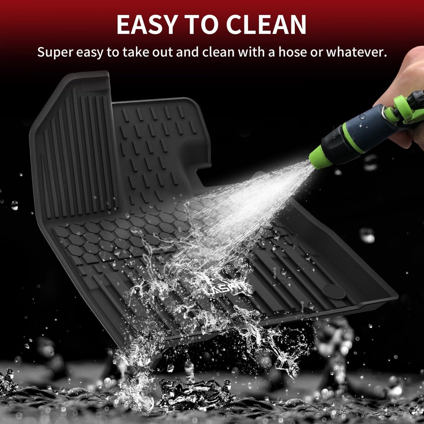 LASFIT Floor Mats&Trunk Mat for Toyota Sienna 8 Seats 2021-2024 2025 All Weather TPE Custom Fit Floor Liner for Sienna LE/XLE (w/o Spare tire) Front and Rear Car Mats&Cargo Liner, Black