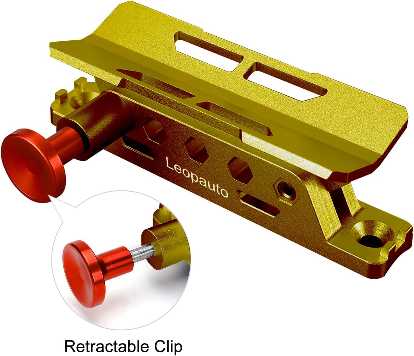 Vehicle Fire Extinguisher Mount Bracket, Aluminum Adjustable Quick Release Roll Bar Fire Extinguisher Bottle Mount with 8 Clamps, Compatible with Jeep Wrangler JK TJ Rubicon UTV, Gold