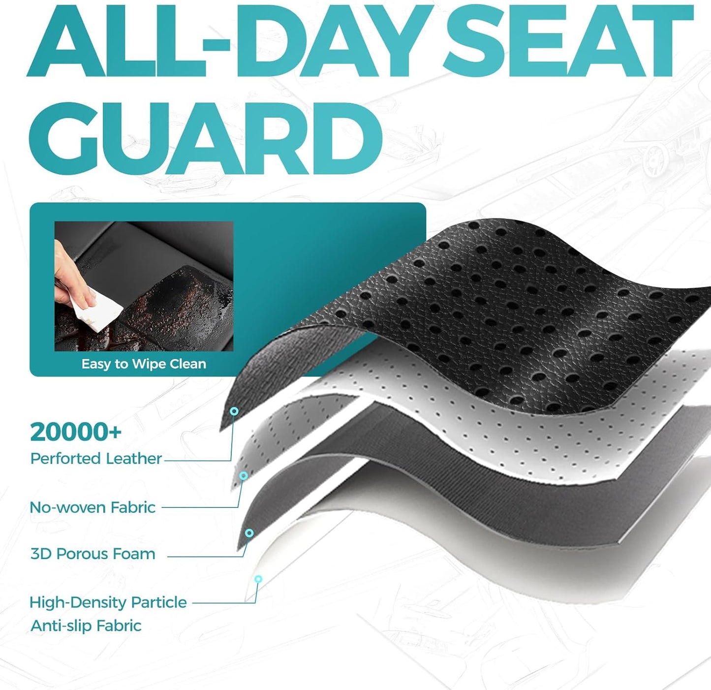 for Toyota Camry Seat Covers Hybrid LE SE 2018 2019 2020 2021 2022 2023 2024 - Custom Car Seat Covers Full Set, Leather Seat Cover for Cars, Waterproof Breathable Cushion Protectors Black Red