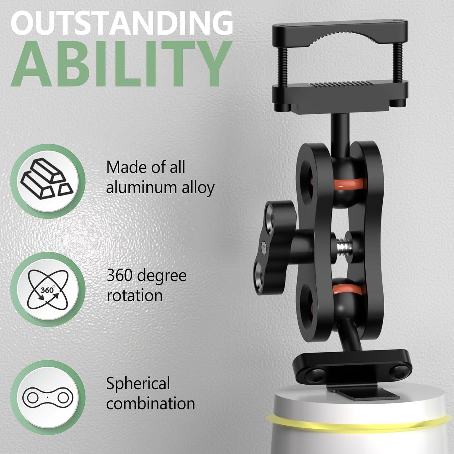 Radar Mount Mirror Mount Bracket，Aluminum Radar Detector Mount (for Escort Max Max2 MAX360 Radar Mount)