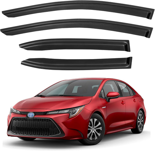 Window Visors Rain Guards Shield for 2019-2025 Toyota Corolla Sedan, Out-Channel Window Vent Wind Deflectors Visors Shades for 19-25 Corolla Sedan