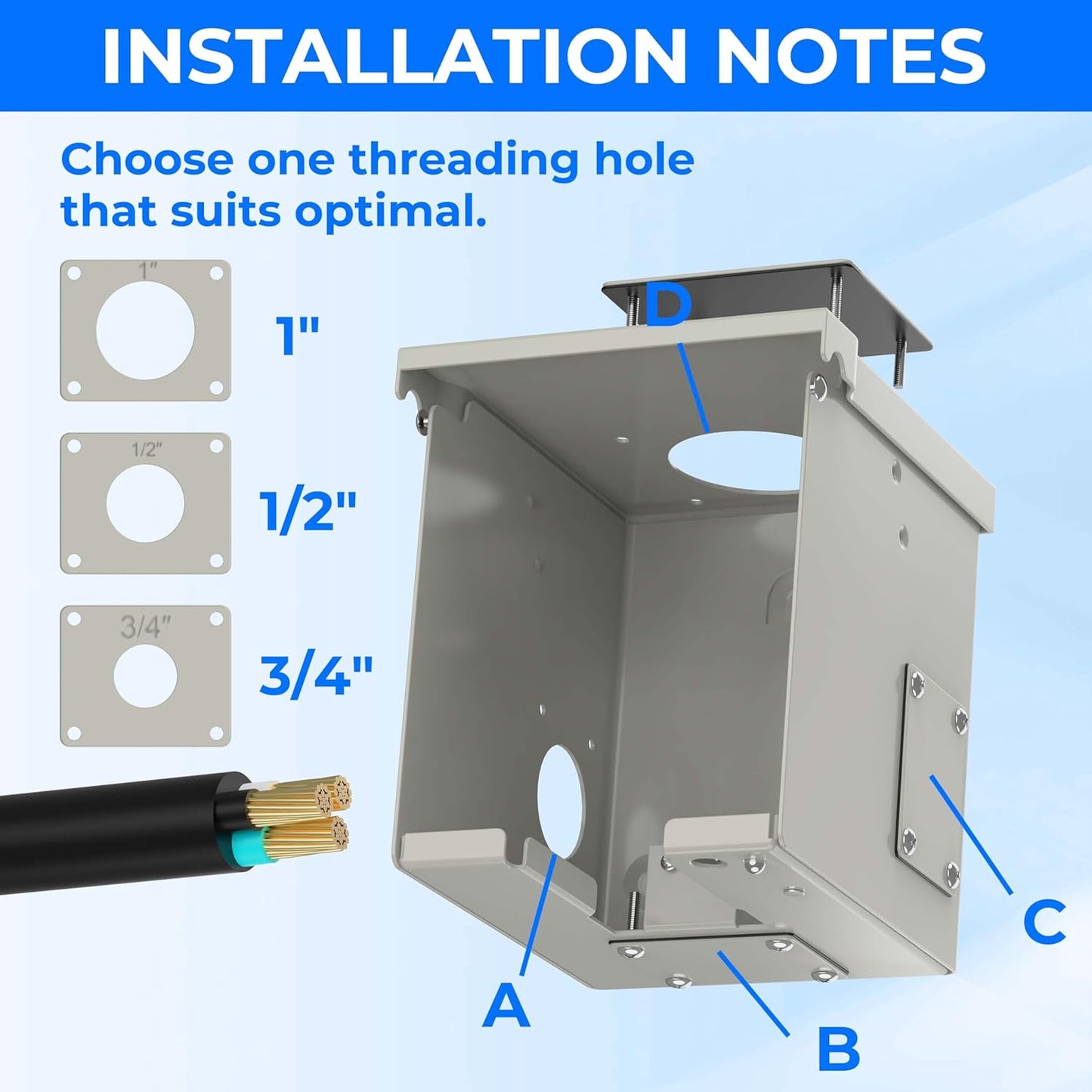 30 Amp RV Power Outlet Box, NEMA TT-30R 125V RV Outdoor Electrical Receptacle Panel, Weatherproof, for RV Camper Travel Trailer Electric Car Generator