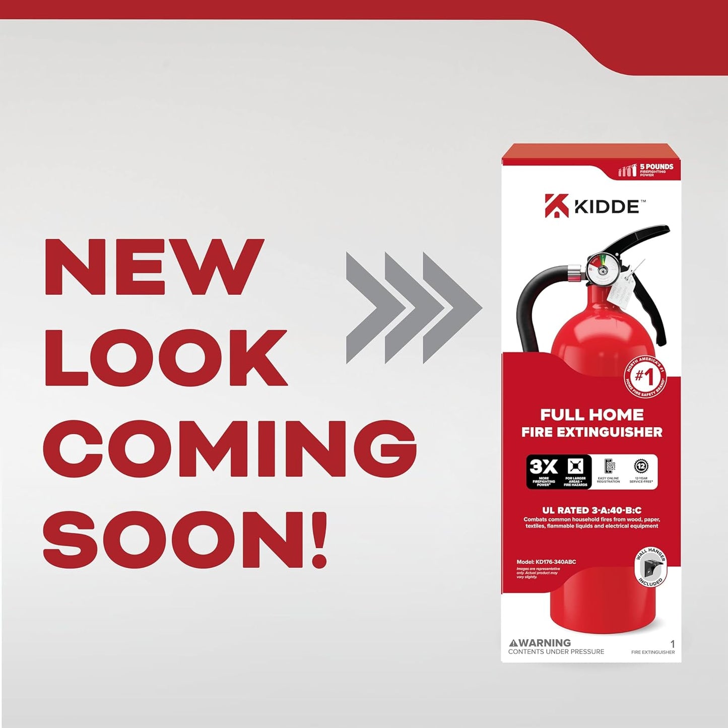 Kidde Multipurpose Fire Extinguisher for Home, Office, Dorm, Residential 3A40BC