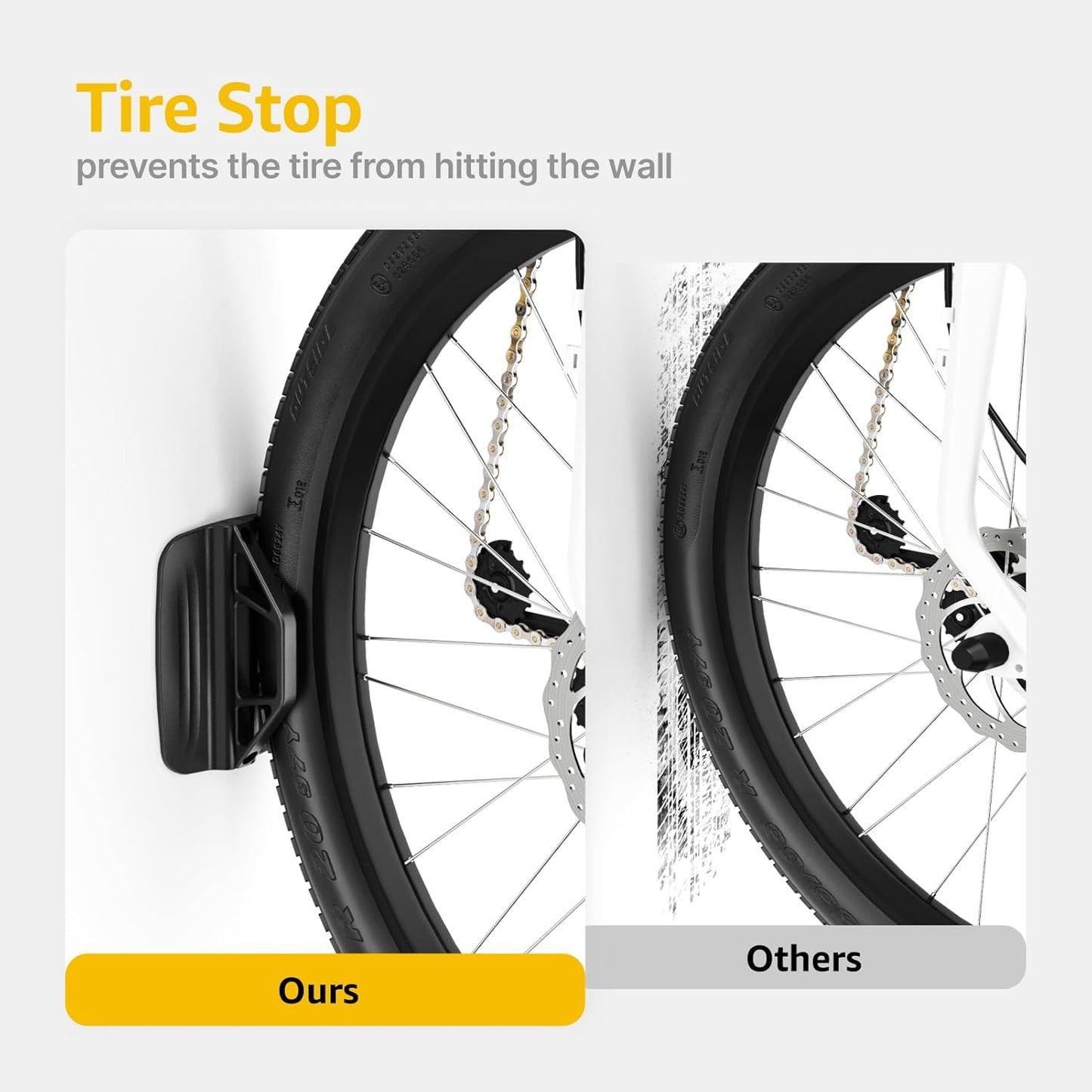 monTEK Swivel Bike Wall Mount, Bike Hangers for Garage, Bike Wall Mount with Two Extra Storage Hooks, Bike Hanger Wall Mount for Space Saving, Bike Rack Garage Holds Up to 77 lbs