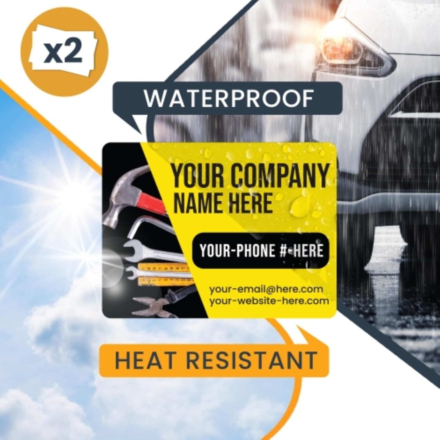 Magnet Me Up Customizable and Personalized Automotive Magnet Decals (18"x24"- Builder)