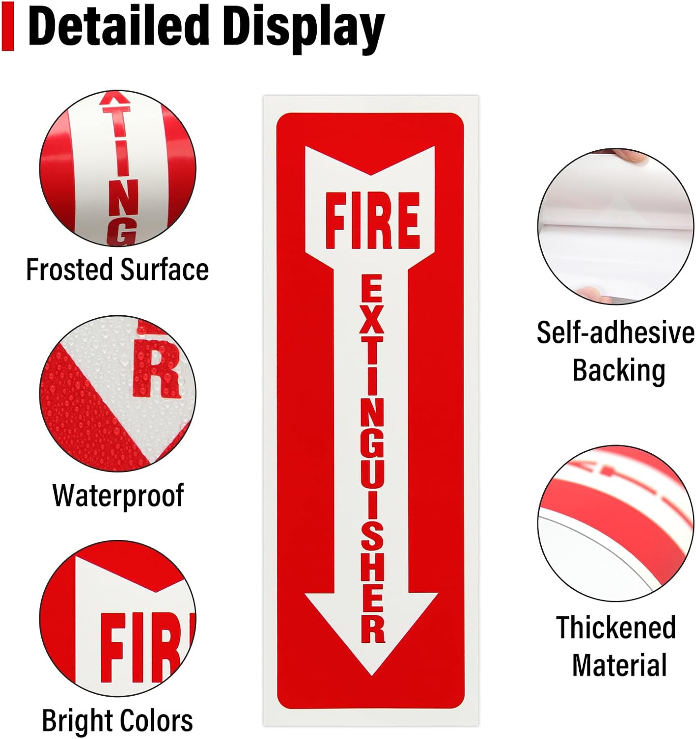 Madrigal Fire Extinguisher Glow in the Dark Sticker Sign,fire extinguisher sign,2Pack-4x12"Premium Self-Adhesive Vinyl for UV, Weather, Scratch, Water and Fade Resistance, Indoor and Outdoor