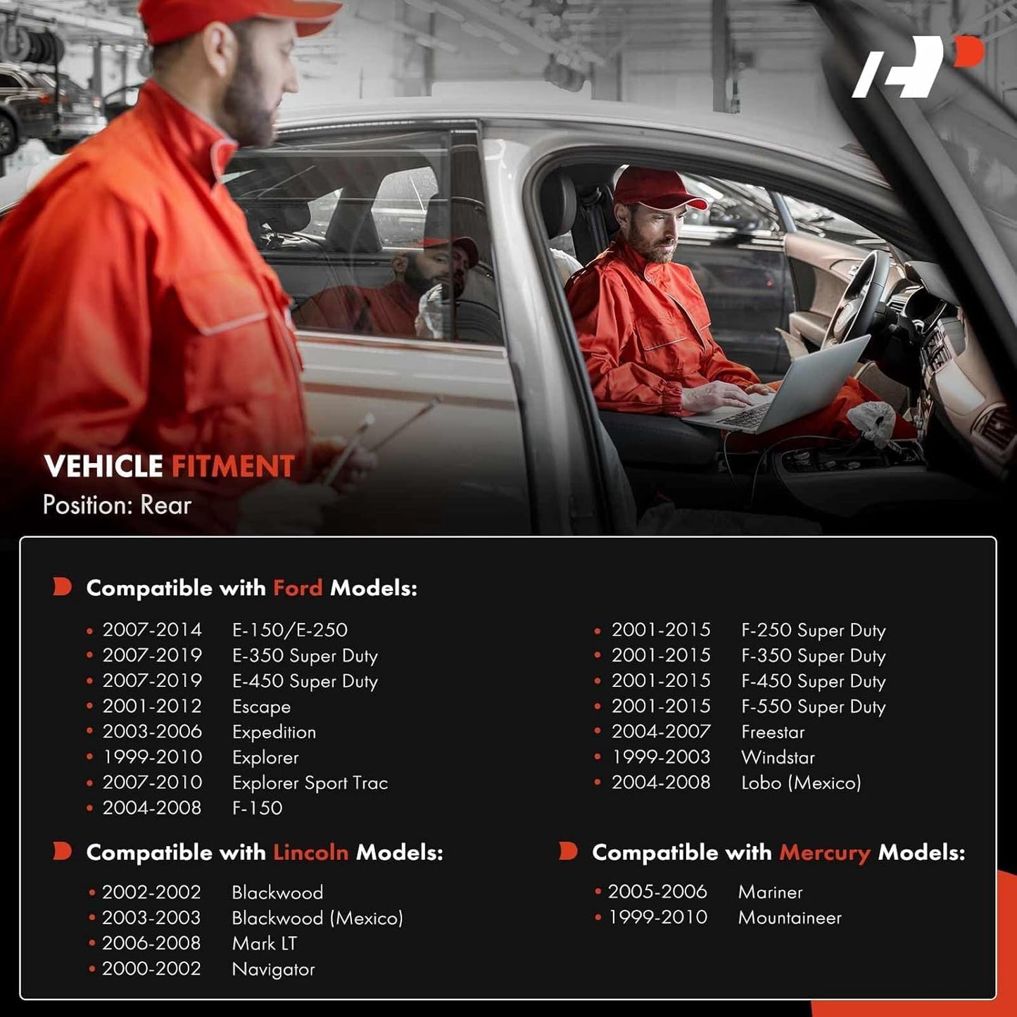 A-Premium 4-PC Rear Reverse Backup Parking Aid Assist Sensor Compatible with Select Ford, Lincoln & Mercury Models - F150 F250 F350 F450 F550 Super Duty, Explorer, Escape, Navigator, Mariner