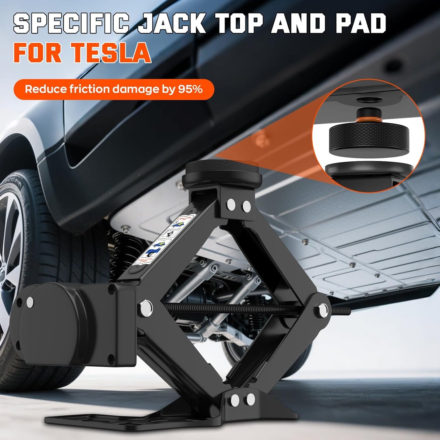Electric Car Jack for Tesla, Portable 12V 2 Ton Tesla Tire Repair Tools, Electric Lifting Jack for Model Y/3/S/X, Tire Changing Kit for Tesla Vehicles.