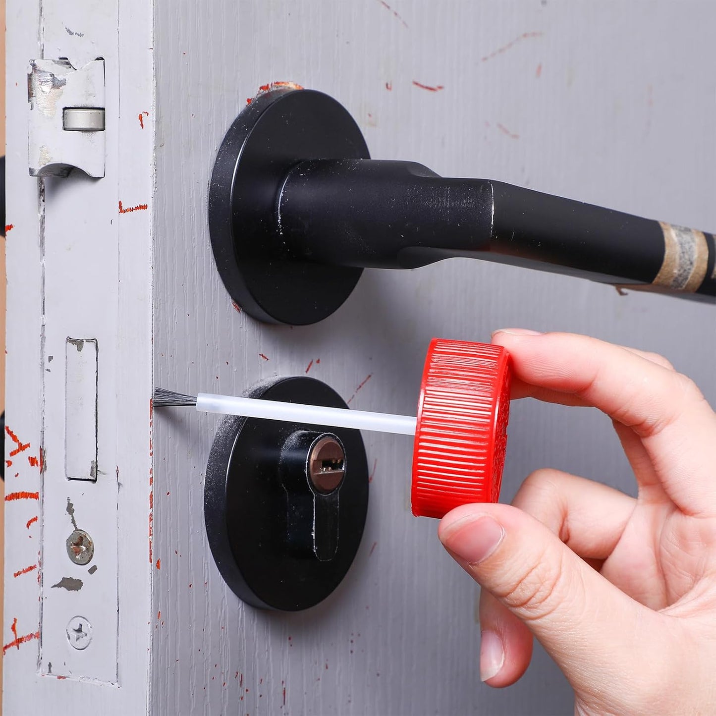 Mumufy 60 Pcs Touch up Paint Bottles with Brush and Lid Empty Touch up Bottle with Mixing Balls 2 oz Fluid Capacity Leftover Paint Container for Car Scratches Repair (Red)