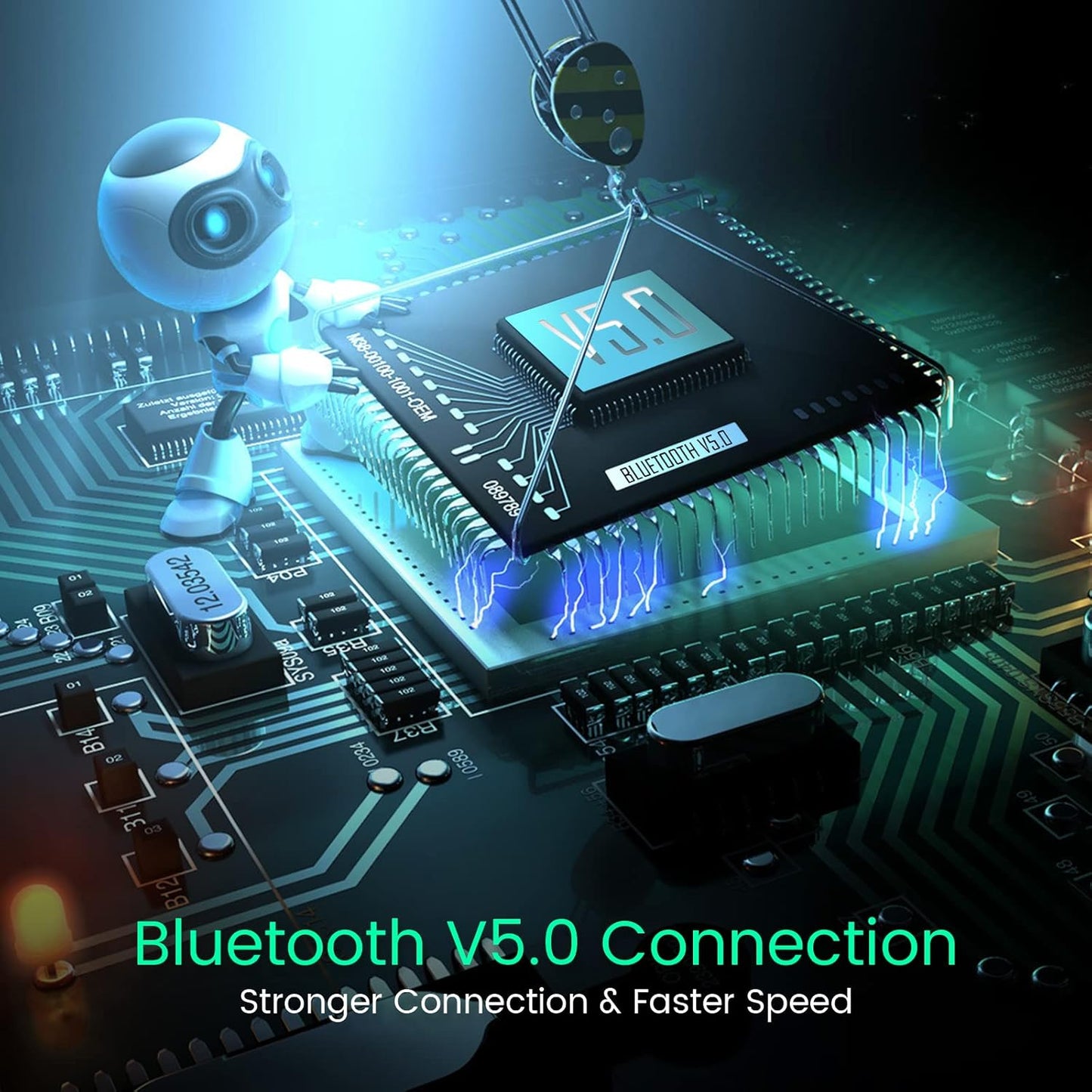 Upgraded FM Bluetooth Transmitter Car, QC3.0 Quick Charging & LED Backlit Bluetooth Car Adapter/FM Transmitter/Hi-Fi Music Player with Noise Cancelling Calls, Siri Google Assistant