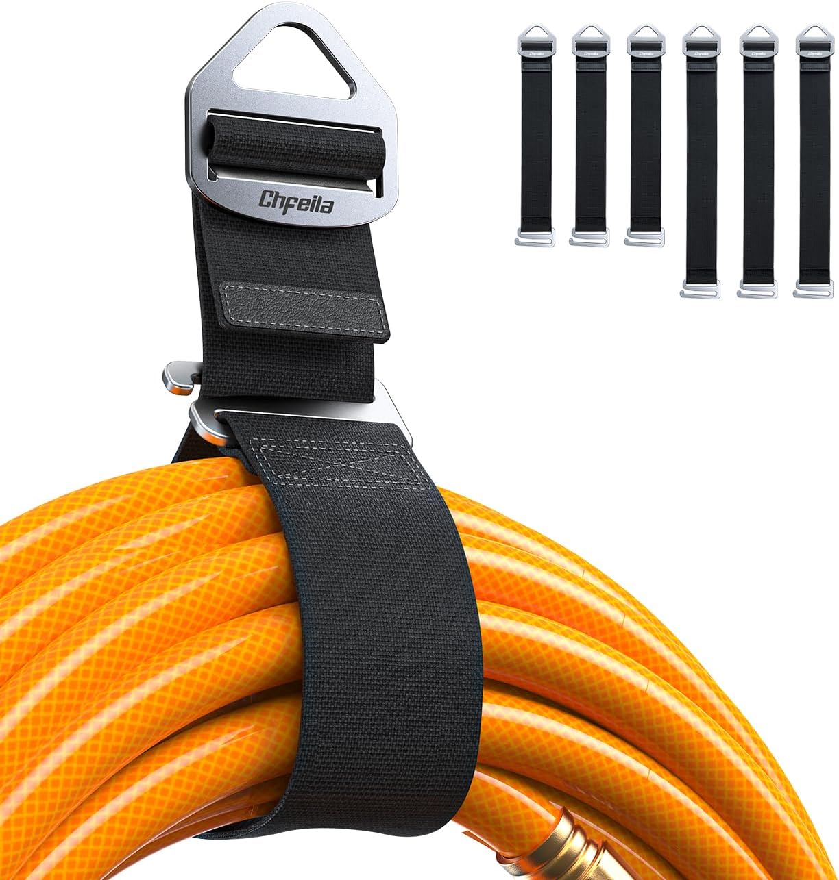 6 Pack One Hand Operation [1s Tighten by Gravity] Adjustable Extension Cord Organizer Holder, Hose Rope Storage Straps Wrap for RV Shed Workshop Garage Organization, Gadgets Tools Gifts for Dad Men