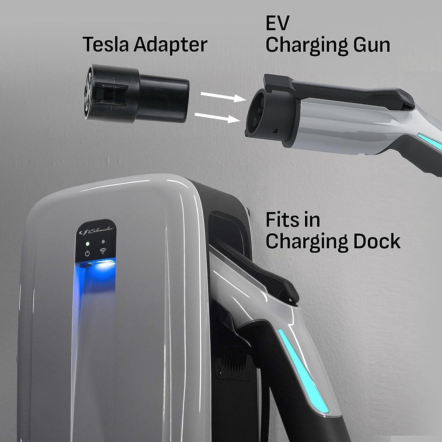 Schumacher Electric 240V / 50A Hardwired Level 2 EV Charger - with SAE-J1772 Universal Connector - Durable, Corosion Resistant for Home & Garage Installation - SEV1600HW