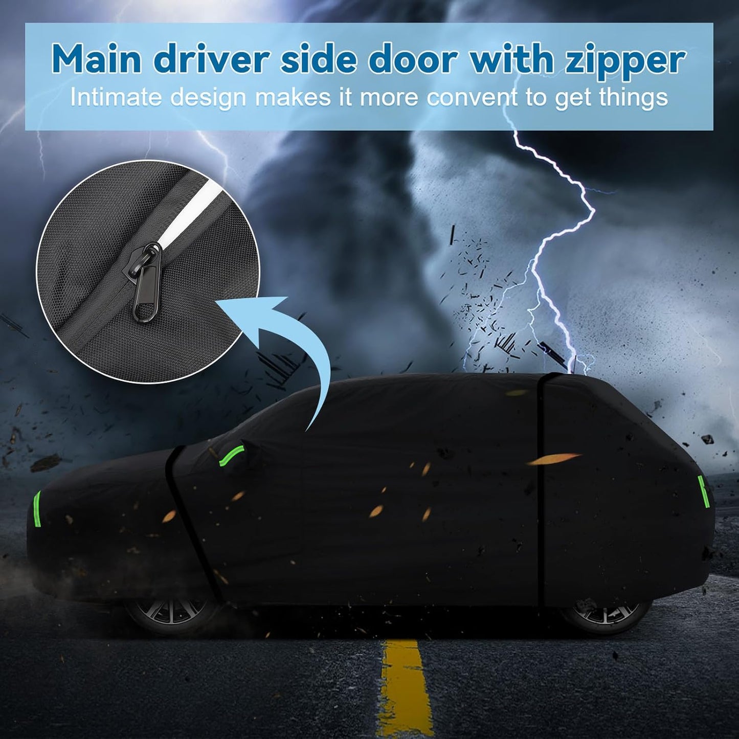 Full Car Covers for 2014-2025 Mini Cooper/Cooper S/Hardtop/Clubman/Countryman 4 Door, Car Cover Waterproof Heavy Duty All-Weather Protection with Door Zipper & Storage Bag