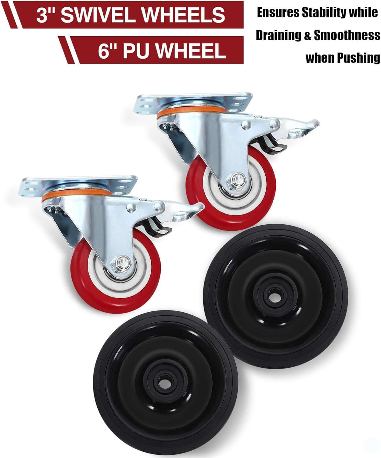 DEXSO 15 Gallon Oil Drain Pan with Hand Pump & 8 Ft Hose, 57L Low Profile & T Foldable Handle Oil Drain Cart for Truck Cars SUVs