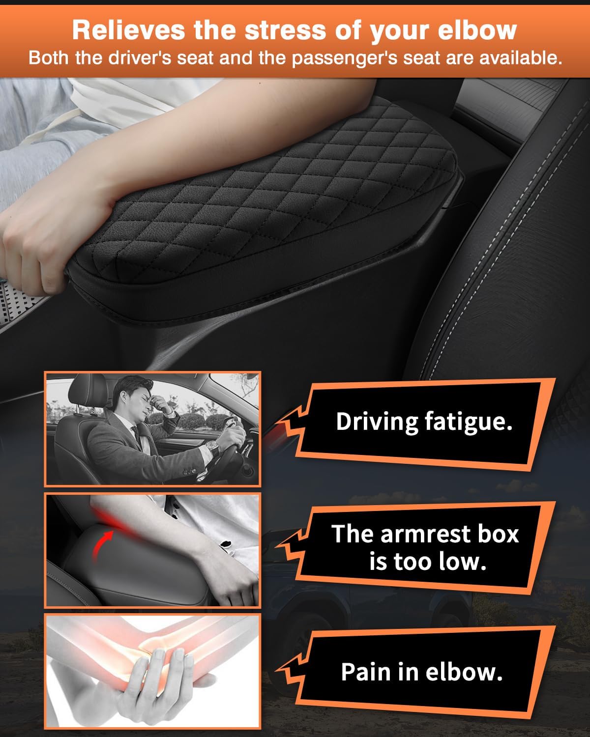 Shademax Custom for 2024 2025 2026 Chevy Trax Center Console Cover Armrest Cover for Chevrolet Trax LS/1RS/LT/2RS/ACTIV, Arm Rest Cushion Pad Leather Middle Console Lid Protector Trax Accessories