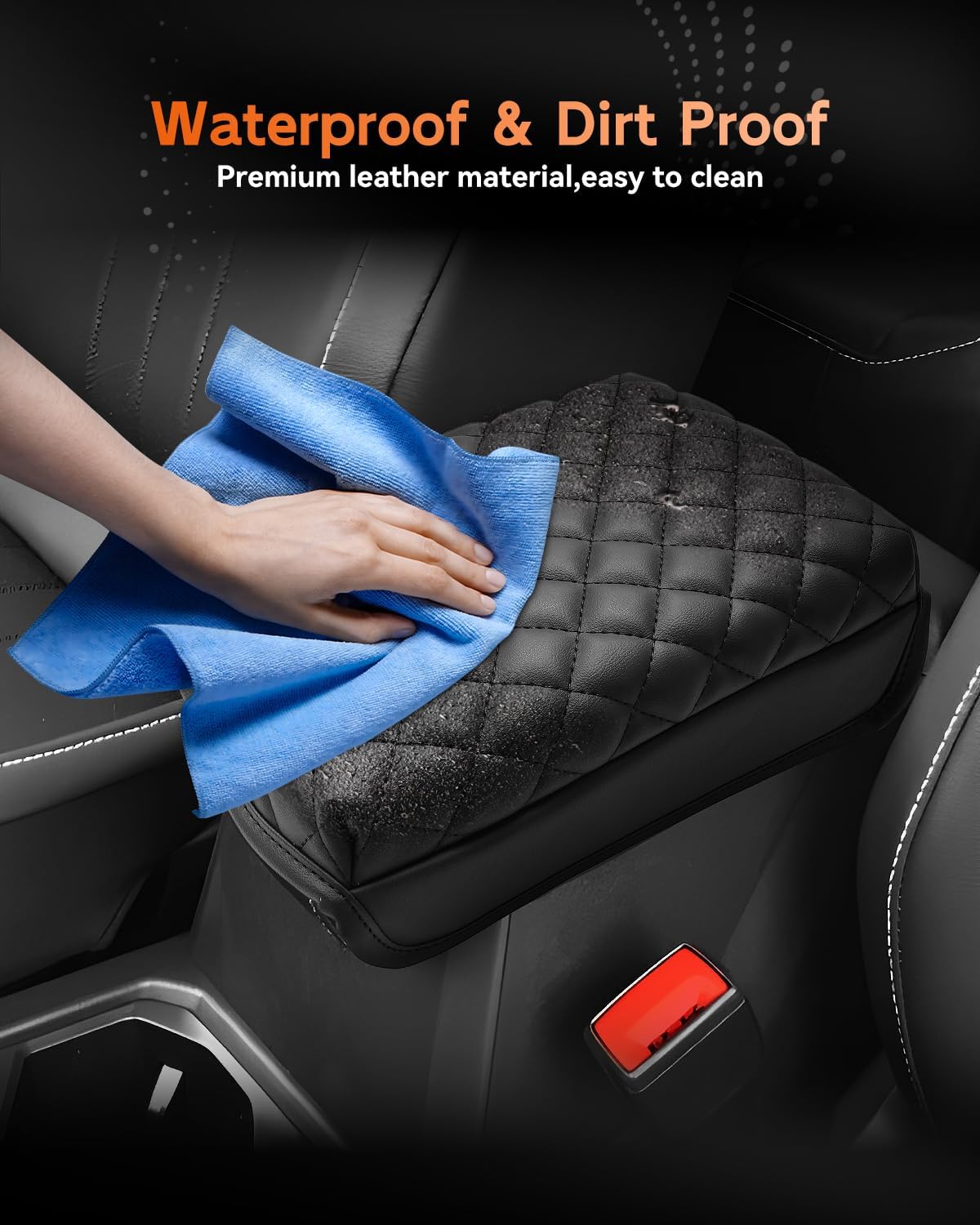 CDEFG for Volkswagen Taos 2022-2025 Center Console Cover Armrest Box Cover for VW Taos (S, SE, SEL) 2022 2023 2024 2025 Accessories Console Arm Rest Protector