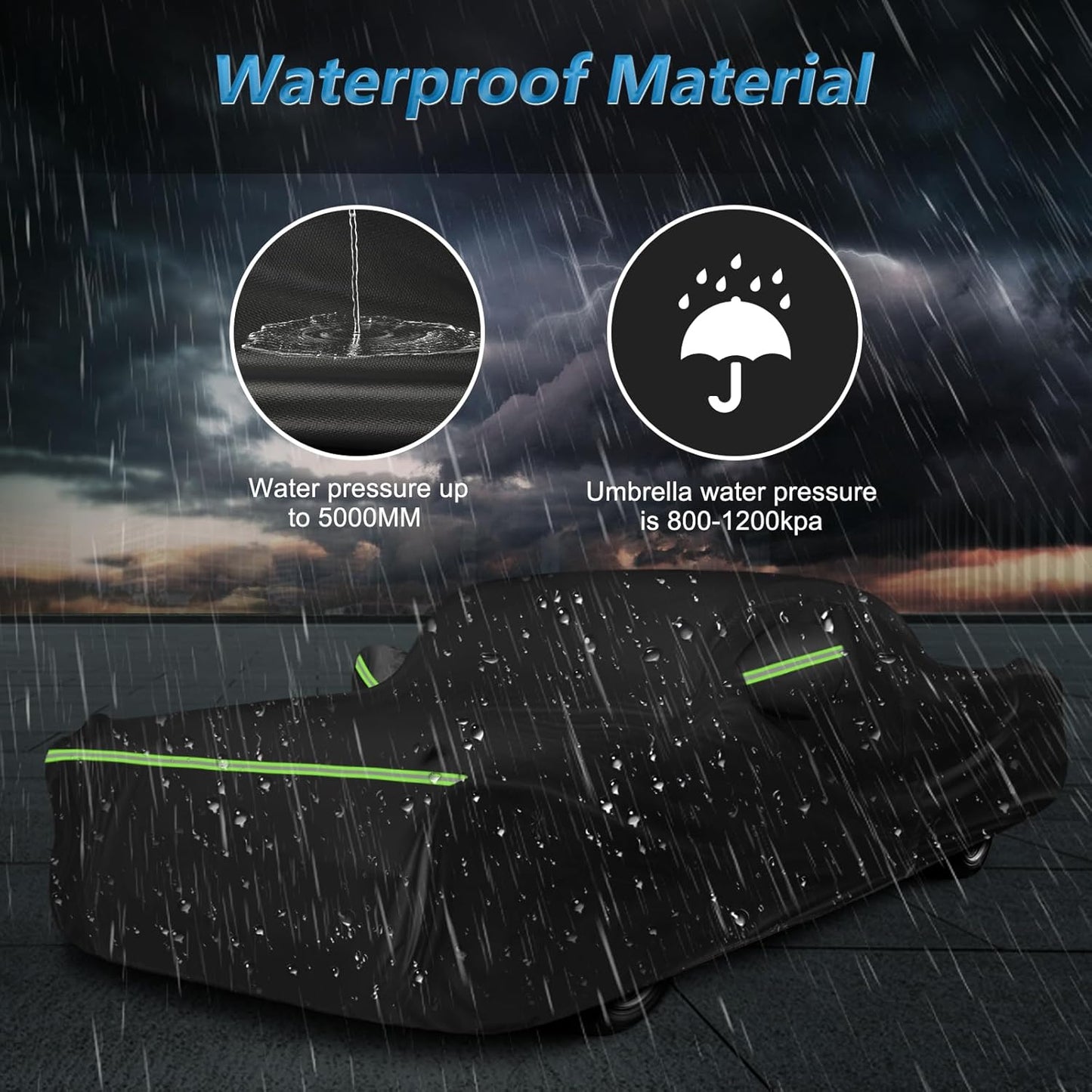 Waterproof Car Covers for Chevy Impala 2-Door/Bel Air/Biscayne 2/Sedan/Coupe 1958-1970,420D Oxford Cloth Sun Heat Protection Outdoor Covers with Driver Side Zipper Windproof Heavy Duty All Weather