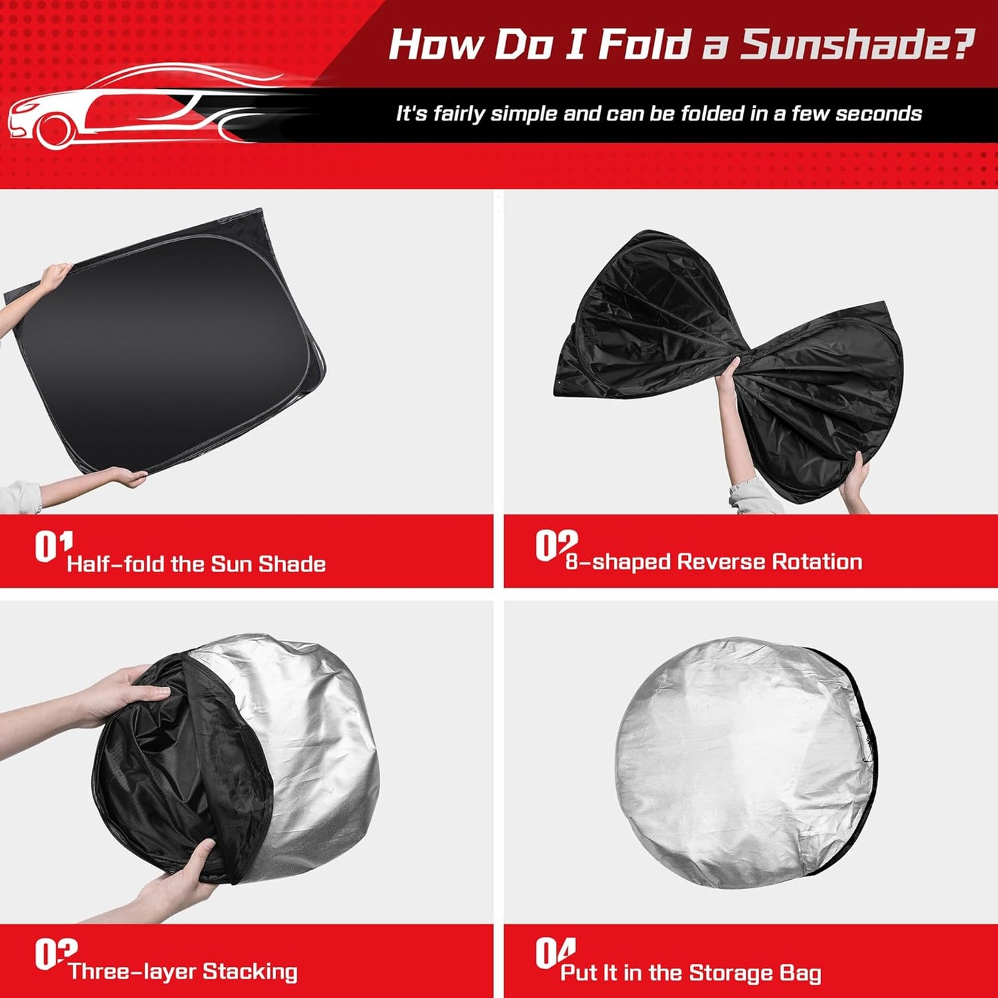 ARISMOTOR Windshield Sun Shade for Ford Explorer 2020-2025, Custom Fit Foldable Front Window Sunshade Sun Visor Protector, Block UV Rays Keep Your Car Cooler