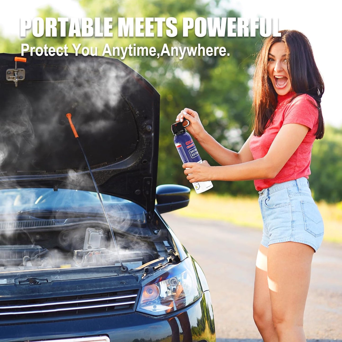 Fire Extinguisher for Home & Vehicle - 600g Fire Extinguisher | Grease & Electrical Fire Extinguisher for Kitchen, Car, Portable (1-Pack)