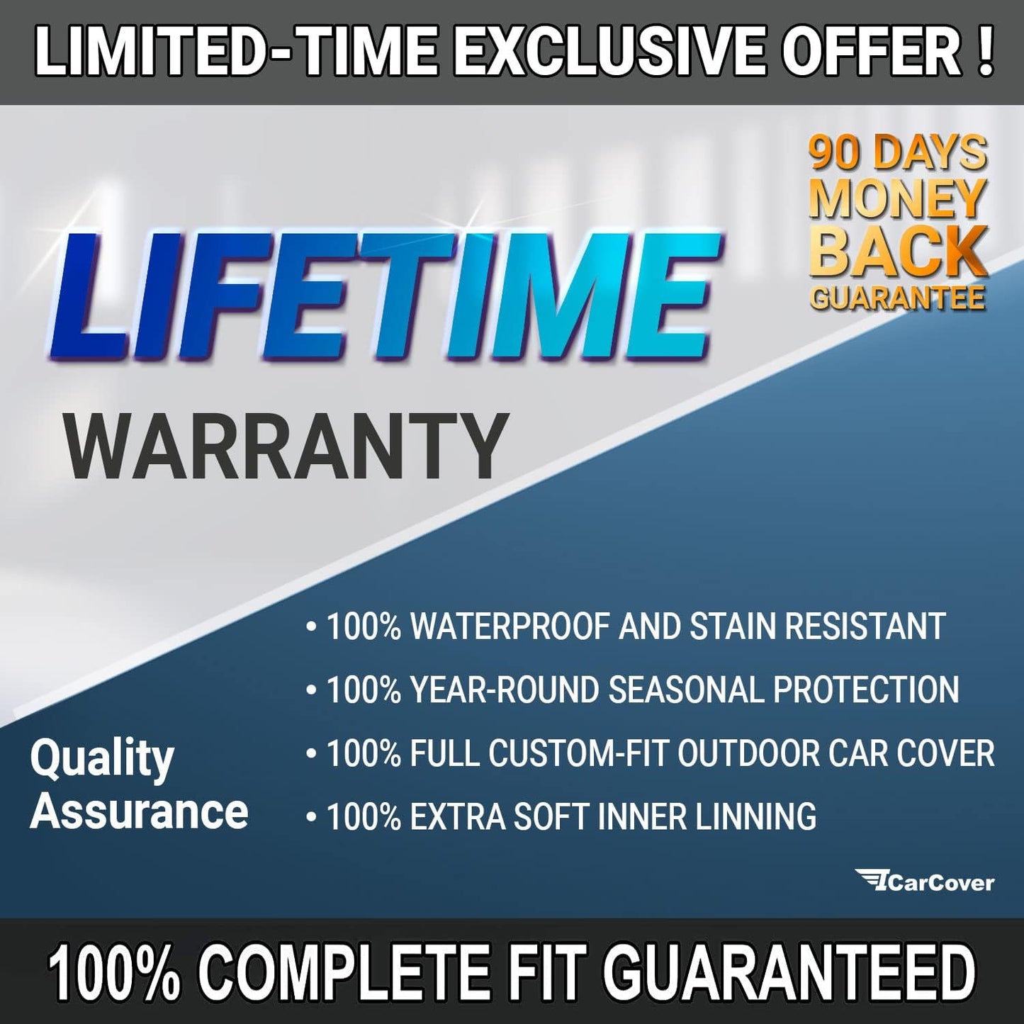 iCarCover Premium Car Cover for 1997-2005 Buick Century Heavy Duty Waterproof All-Weather Automobiles Custom Fit Indoor Outdoor UV Snow Protection Covers with Straps and Bag