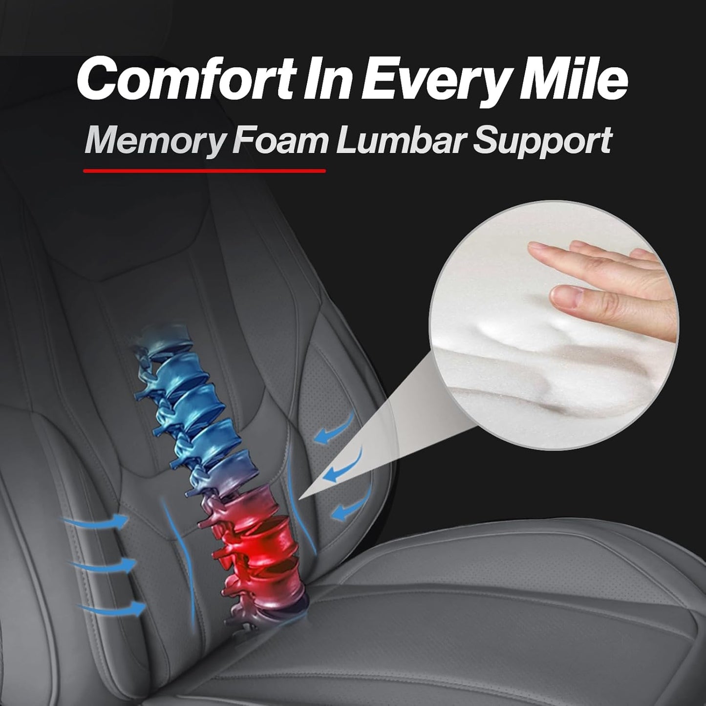 Coverland Custom Car Seat Covers Compatible with 2000-2006 Tundra Access Cab, Double Cab - Premium Leather Non-Slip Waterproof Custom Interior Protector Full Set-Dark Gray [See Size Chart-Size X145]