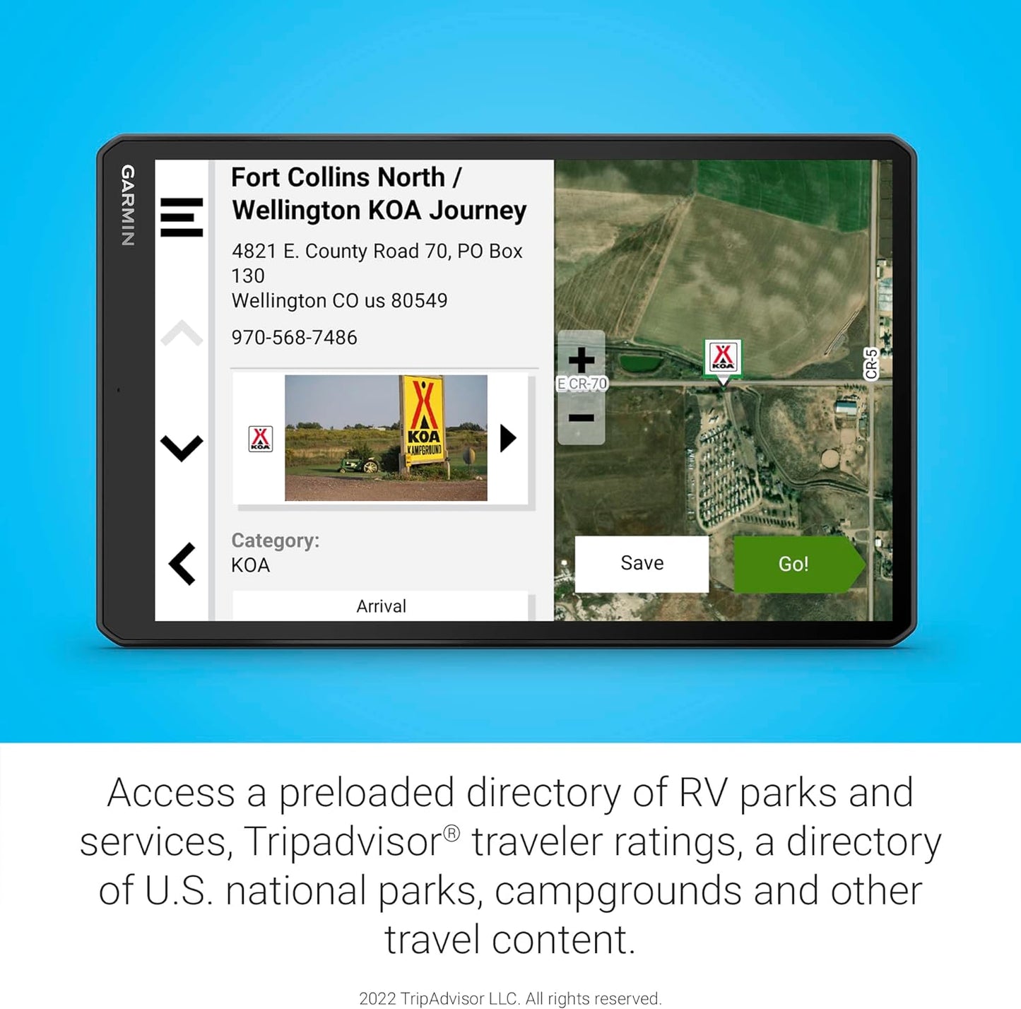 Garmin RV 1095, Extra-Large, Easy-to-Read 10” GPS RV Navigator, Custom RV Routing, High-Resolution Birdseye Satellite Imagery, Directory of RV Parks and Services, Landscape or Portrait View Display