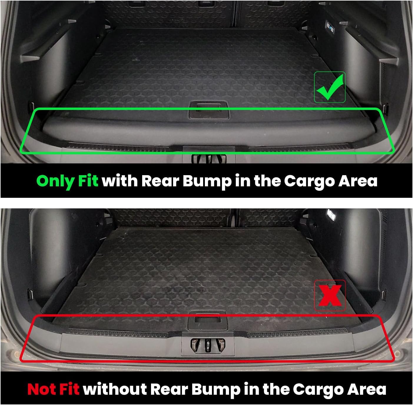 LASFIT Floor Mats and Trunk Mat for Ford Bronco Sport 2021-2025(with Rear Bump in The Cargo Area) Carpet Floor All Weather Custom Fit TPE Car Liners, 1st& 2nd& Cargo Liner, 4pcs Black