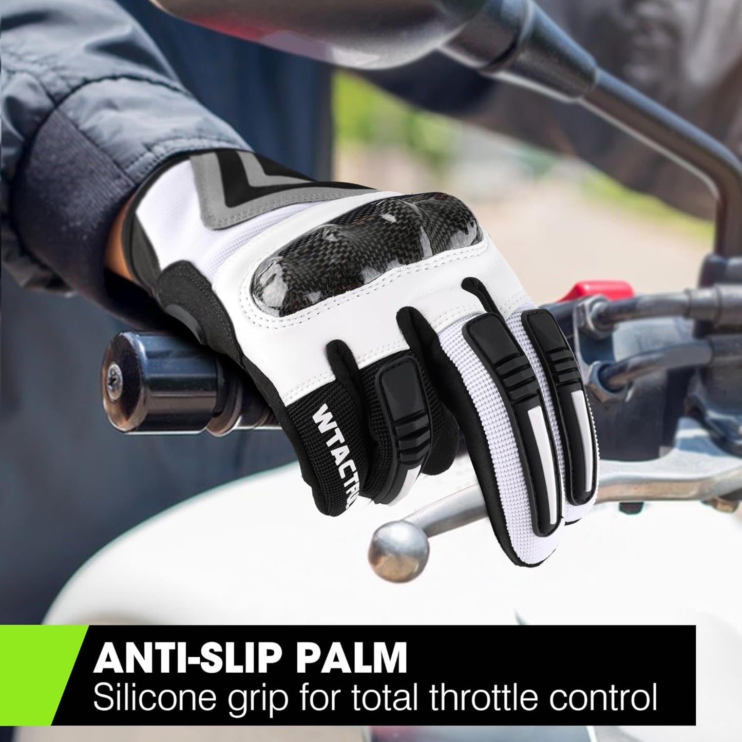 WTACTFUL Lightweight Motorcycle Gloves for Men, Touchscreen Summer Breathable Gloves for Motocross Casual Riding