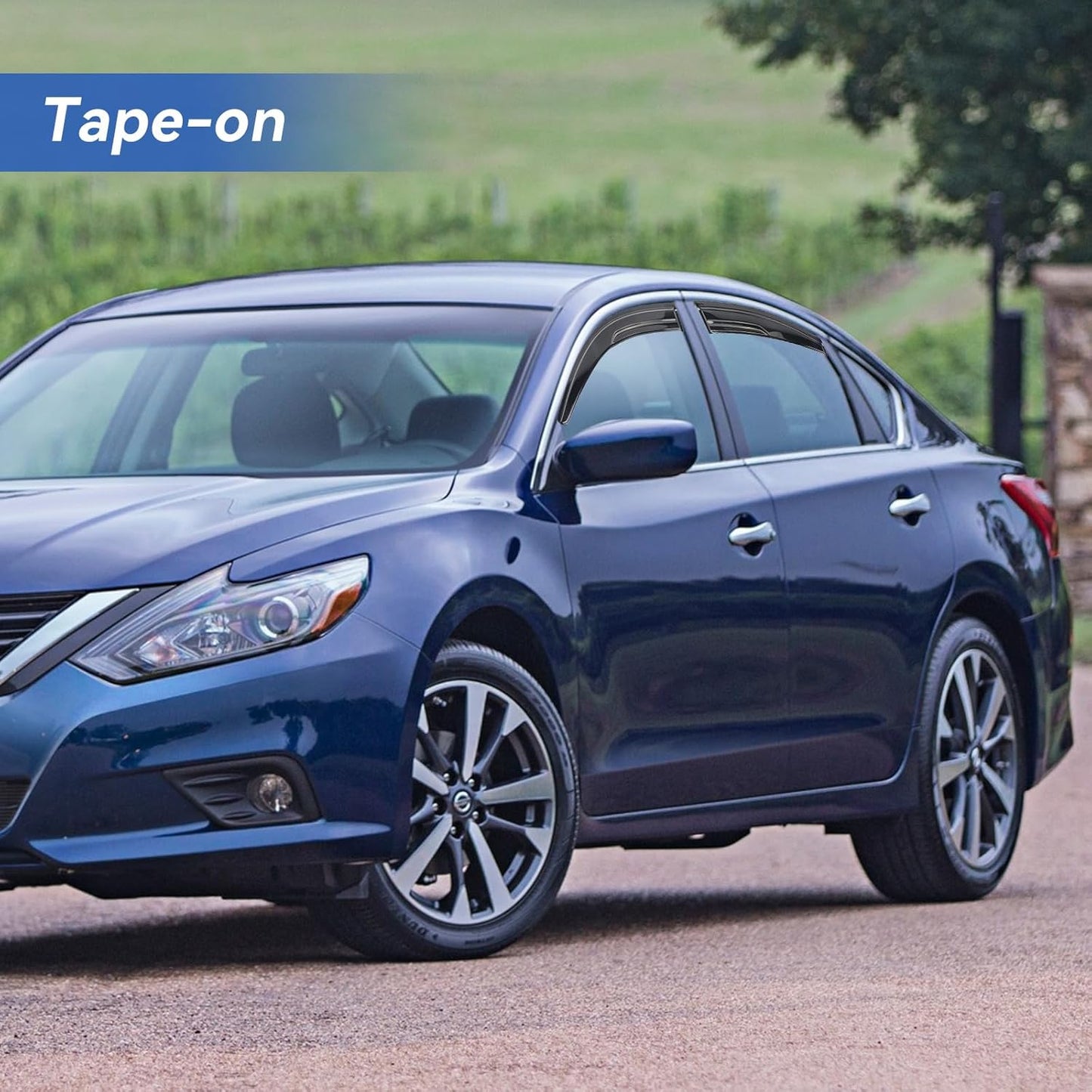 Window Visors Rain Guards Shield for 2013-2018 Nissan Altima, Out-Channel Window Vent Wind Deflectors Visors Shades for 13-18 Altima