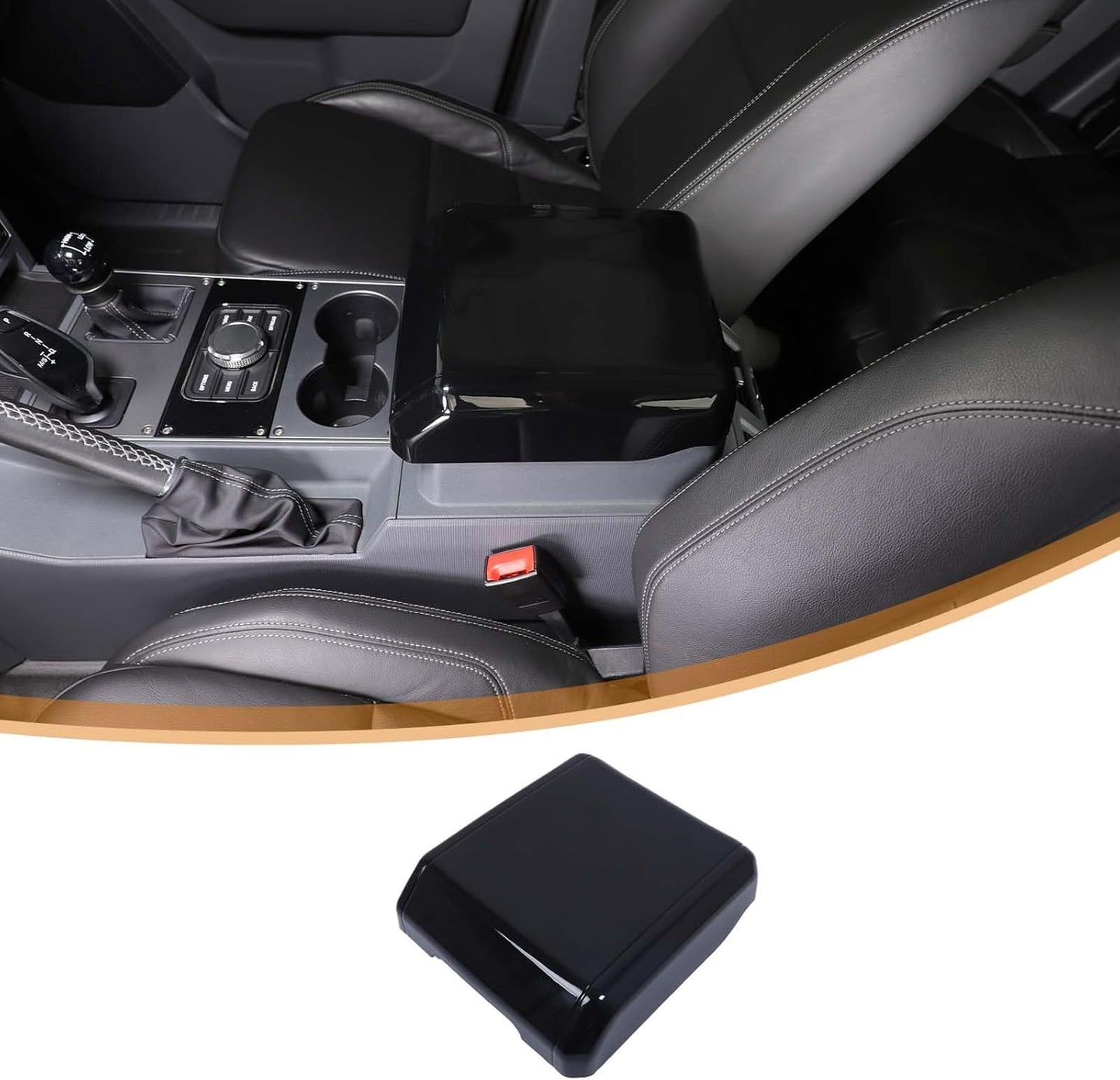 Armrest Box Cover Center Console Pad Compatible with INEOS Grenadier 2020-2025, Auto Armrest Cover, Fashionable and Beautiful, Waterproof Car Center Console Armrest Cover (Glossy Black)